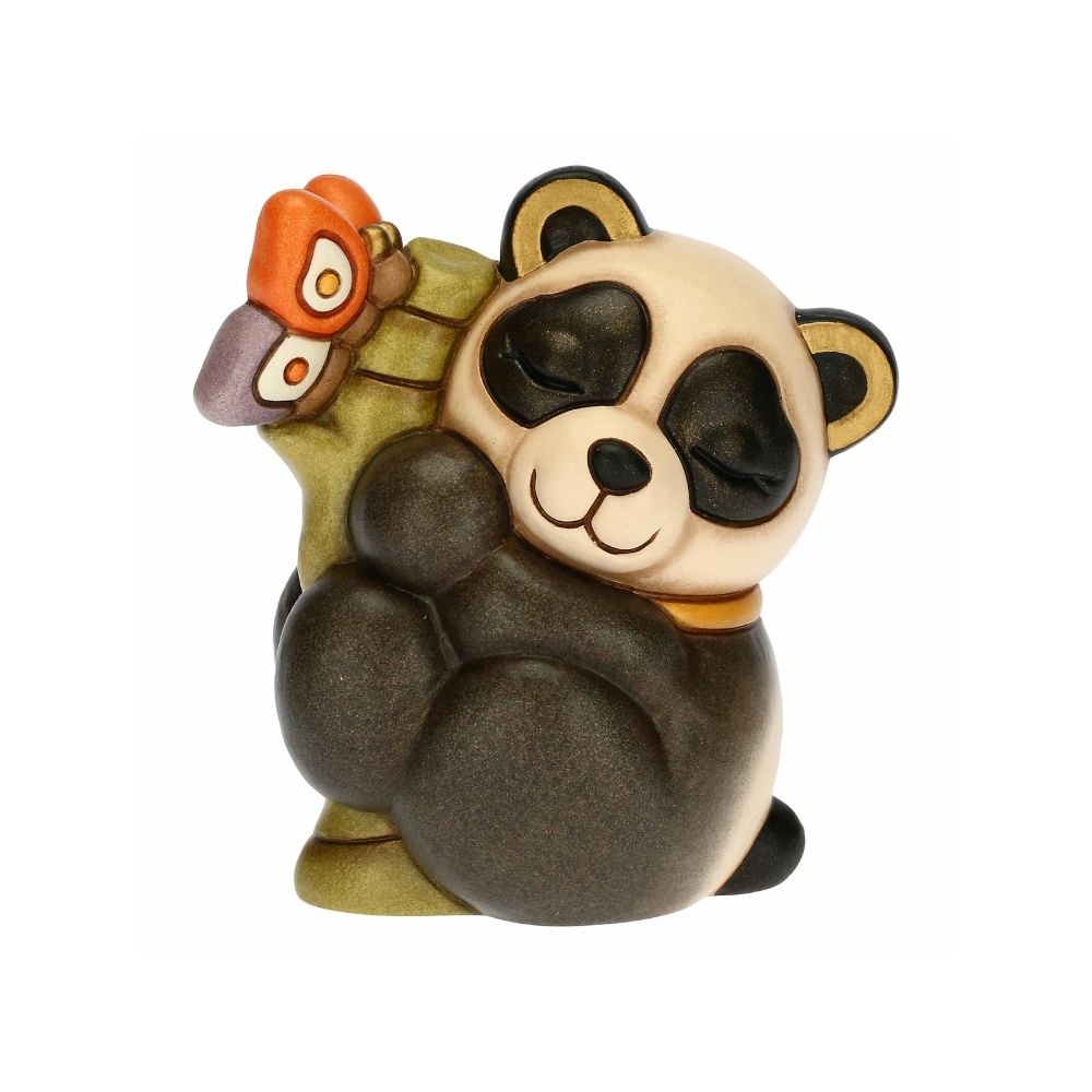 Thun - panda lei con farfalla in ceramica 9cm - Senza Scatolo