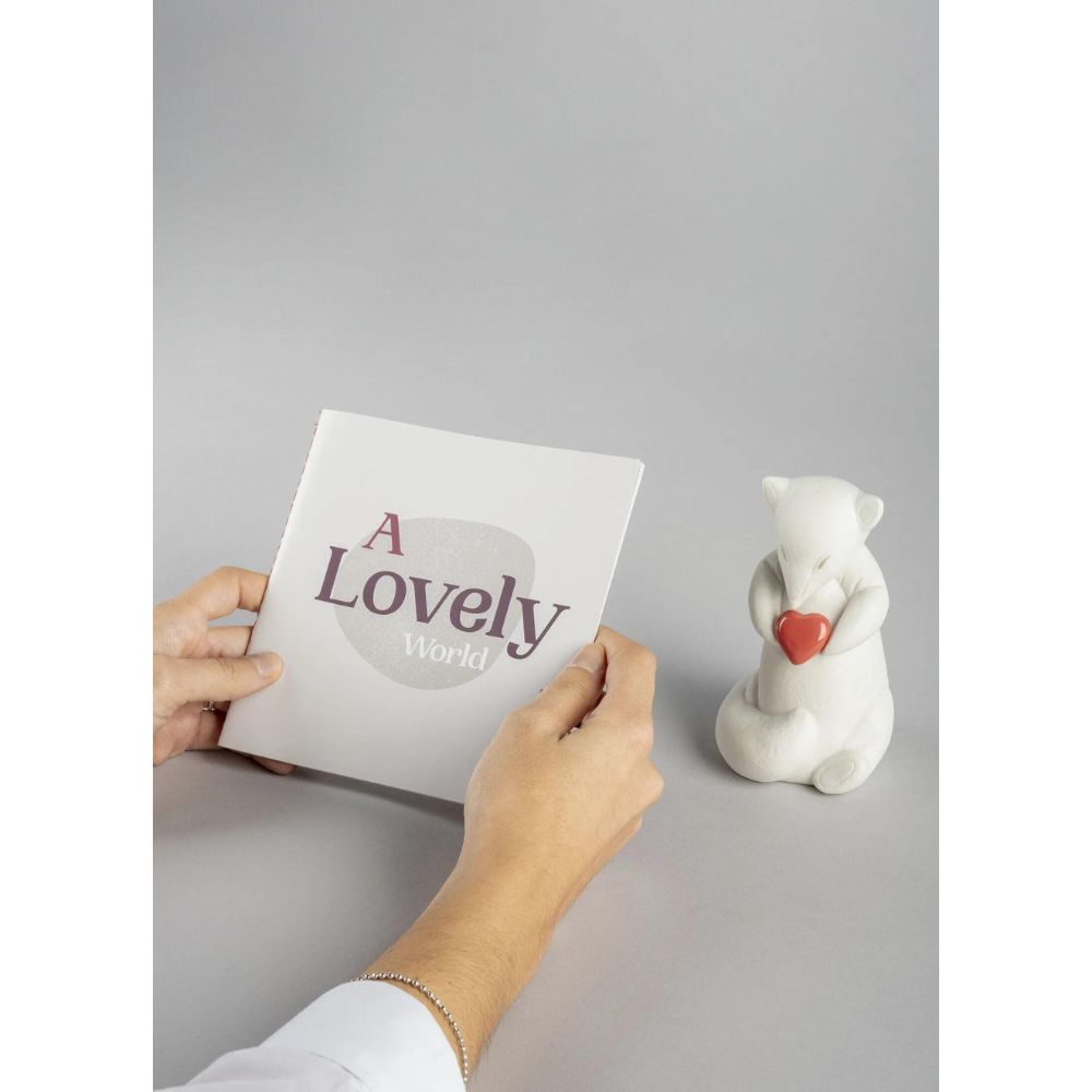 Lladrò - scultura Sunny volpe leale bianco 12cm