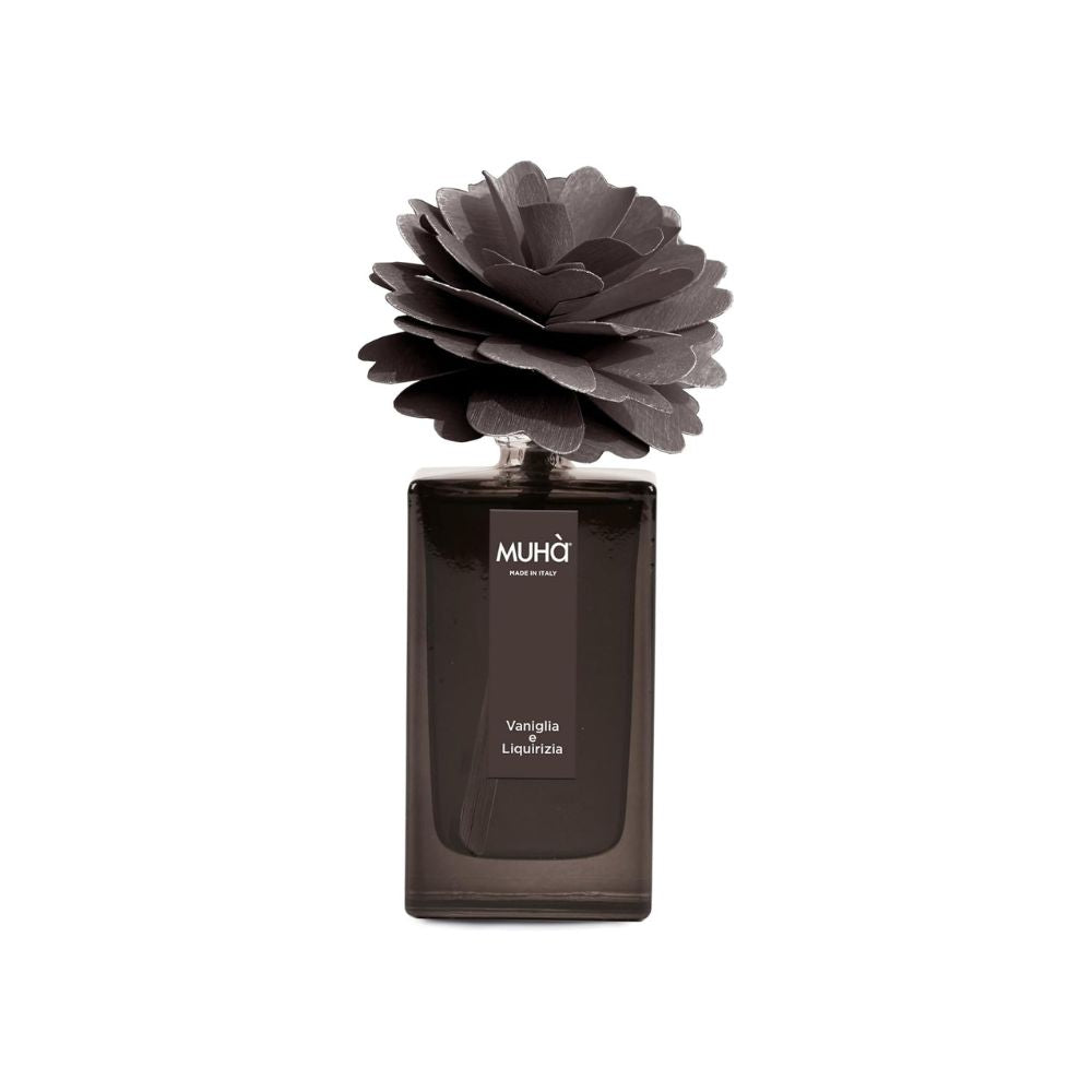 Muhà - profumatore d'ambiente peonia diffuser - vaniglia e liquirizia 100 ml