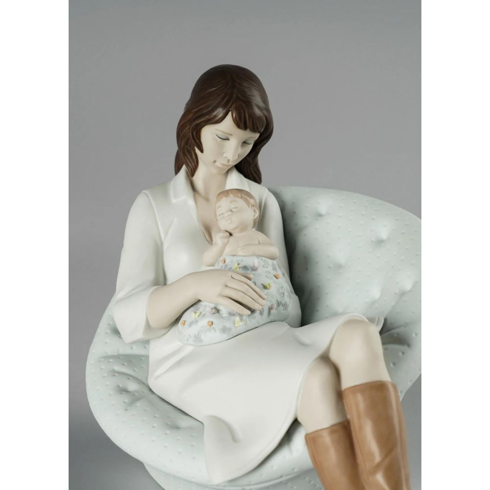 Lladrò - scultura dormendo con mamma 22cm