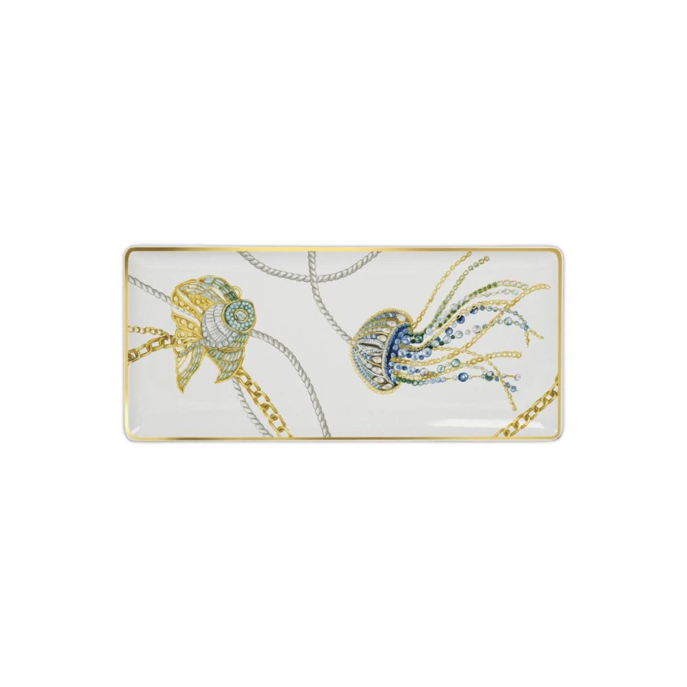 Baci Milano - Vassoio Gourmet Portofino in Porcellana 28.5x12.5 cm