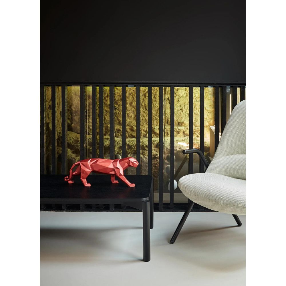 Lladrò - scultura figura pantera origami rossa 19cm