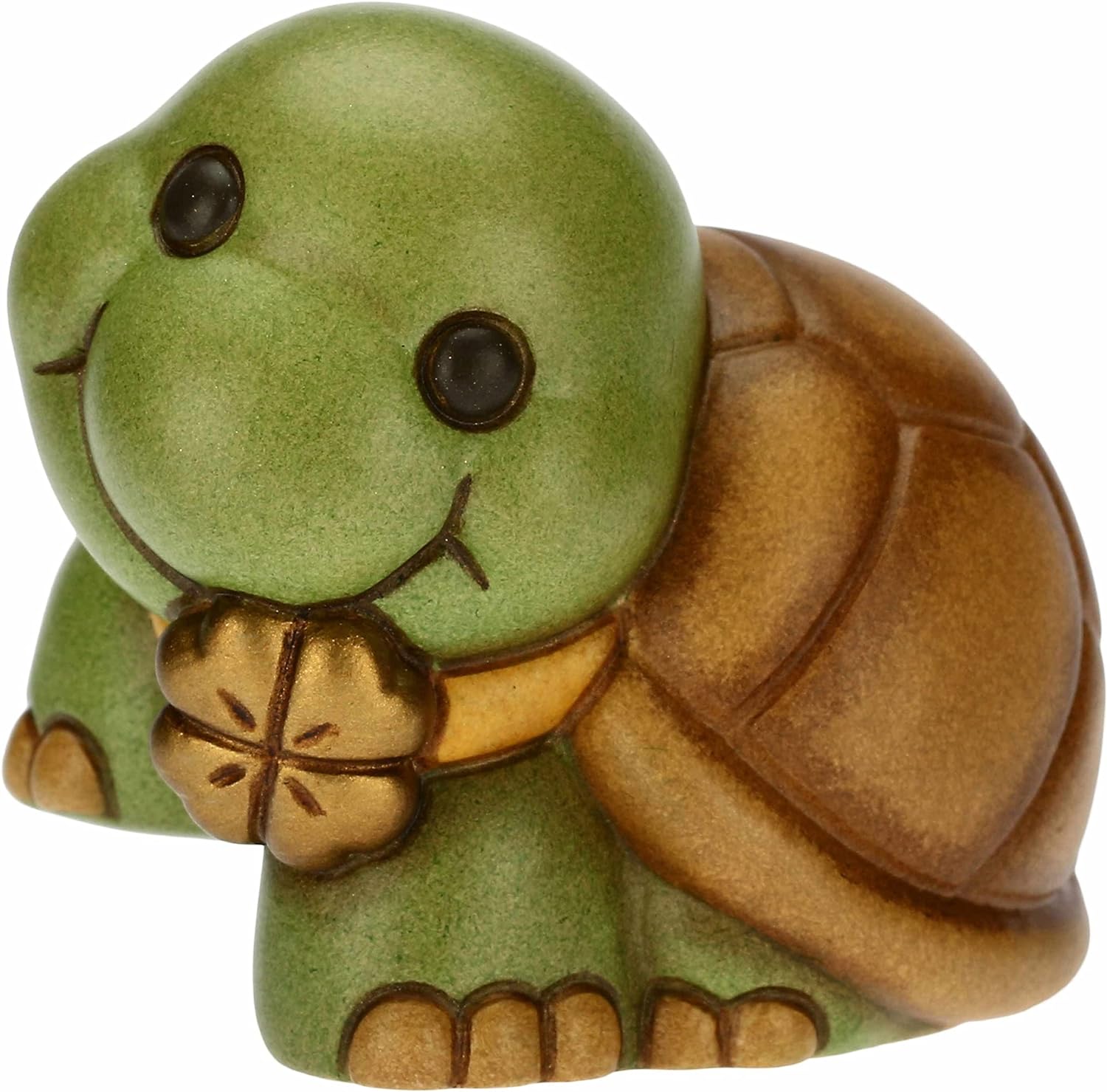Thun - mini animale tartaruga in ceramica dipinto a mano 5,2 x 4,2 x 5,5 cm