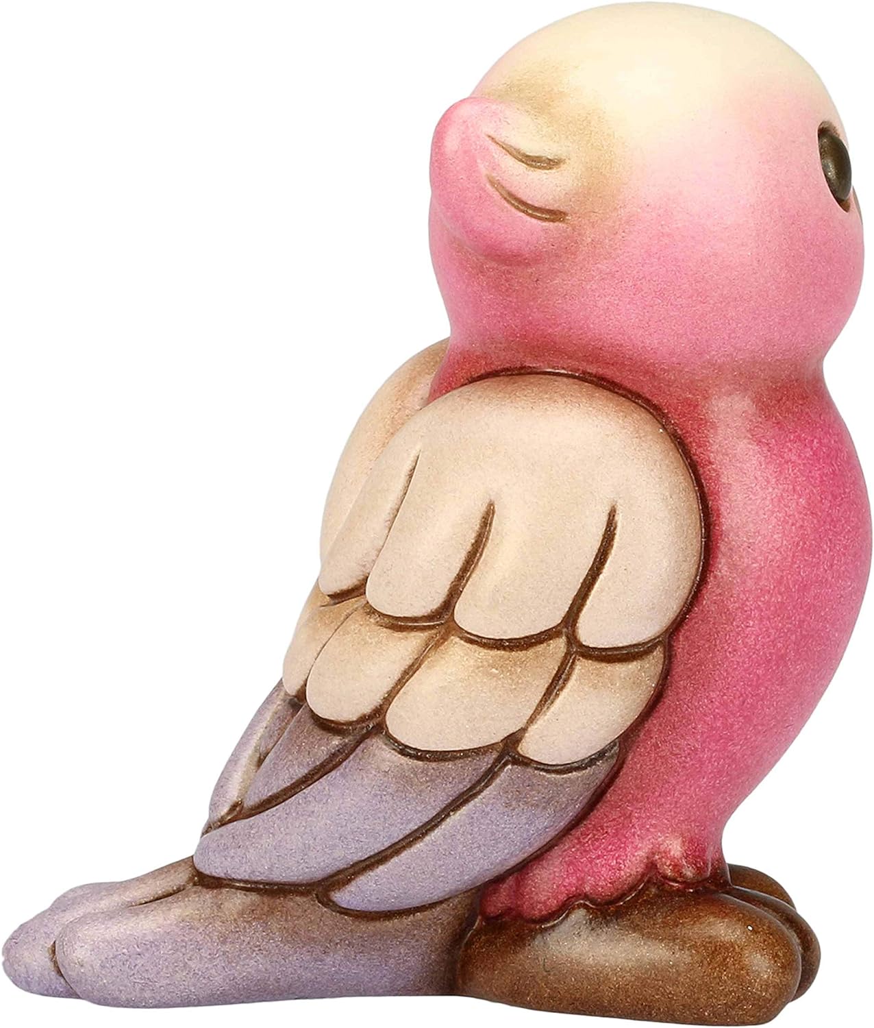 Thun - pappagallo dolce rosa piccolo in ceramica 7x4x8,5(h) cm