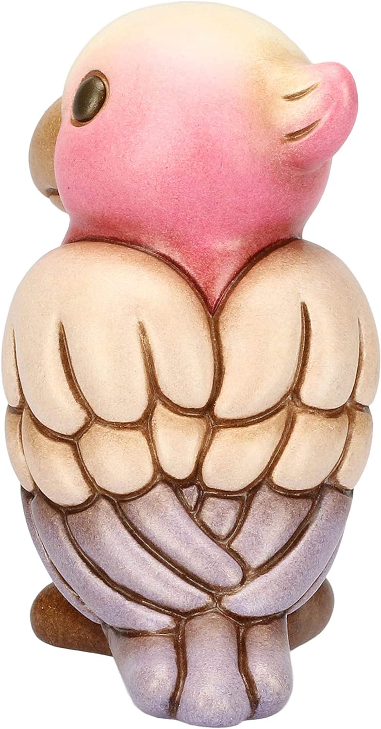 Thun - pappagallo dolce rosa piccolo in ceramica 7x4x8,5(h) cm
