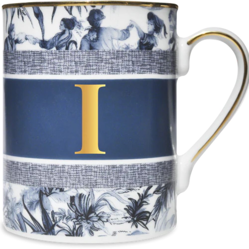 Baci Milano - Tazza in Porcellana con Lettera Alfabeto - Varie Lettere