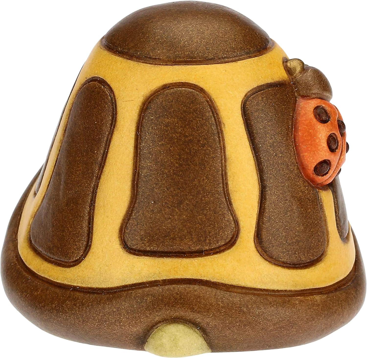 Thun - Tartaruga con Coccinella Portafortuna collezione Home Sweet Home in ceramica - 7,3 x 6,1 x 5,3 h cm