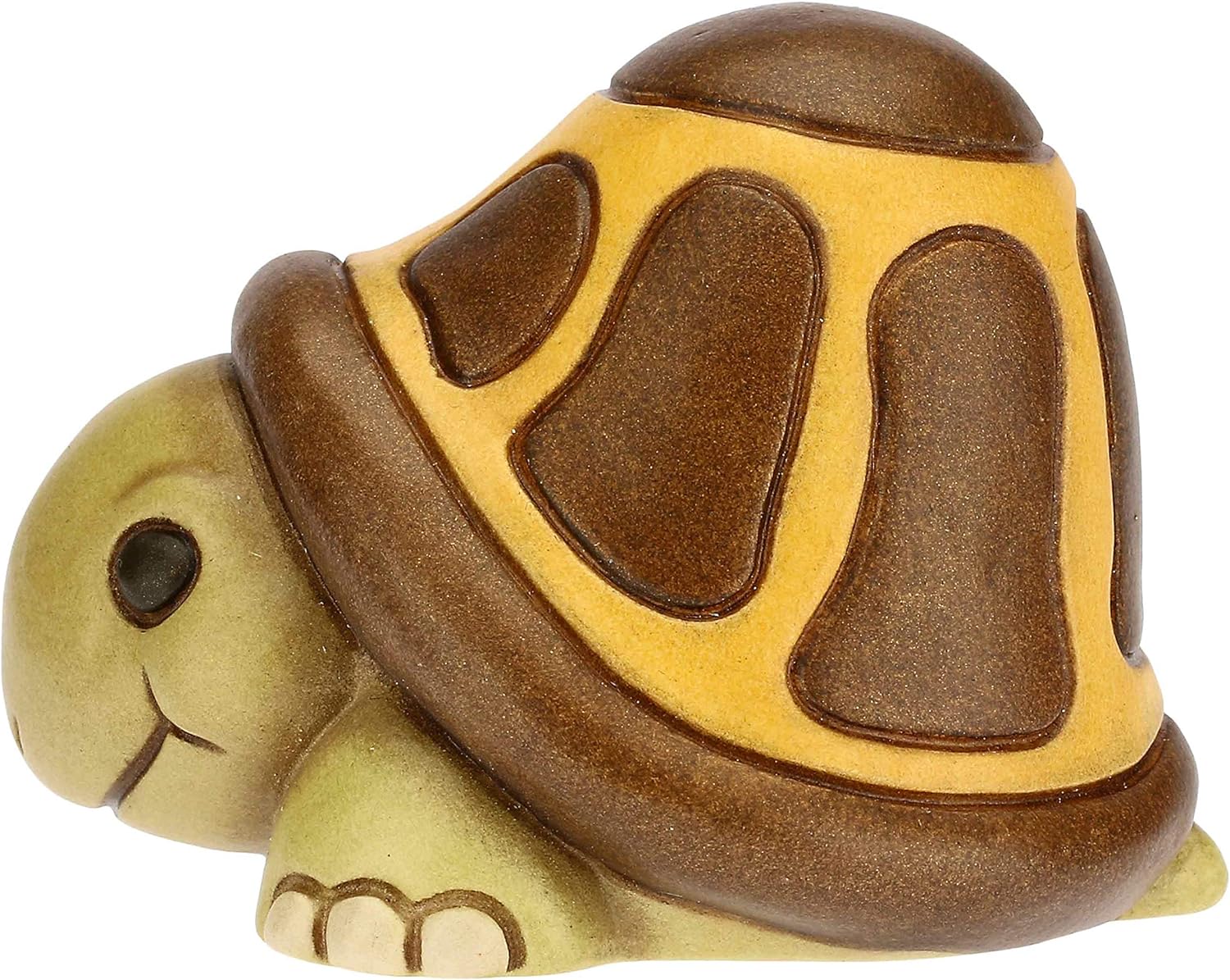 Thun - Tartaruga con Coccinella Portafortuna collezione Home Sweet Home in ceramica - 7,3 x 6,1 x 5,3 h cm