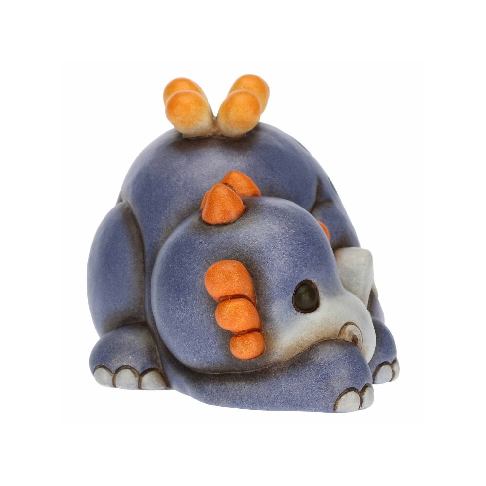 Thun - statua draghetto blu coccolone in ceramica 12cm - Senza Scatolo
