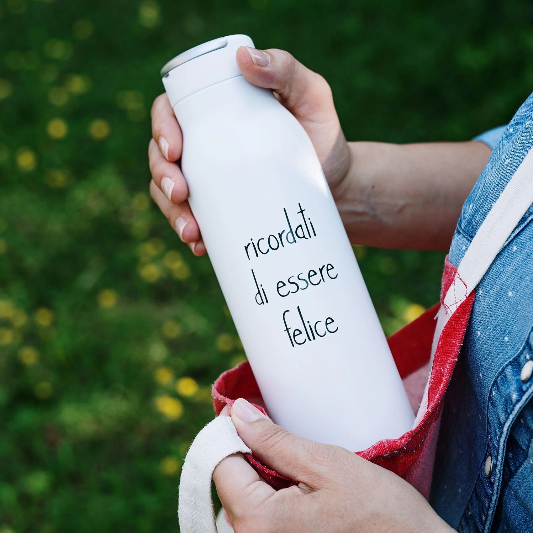 Simple day - Borraccia termica decoro ricordati di essere felice 0.5l