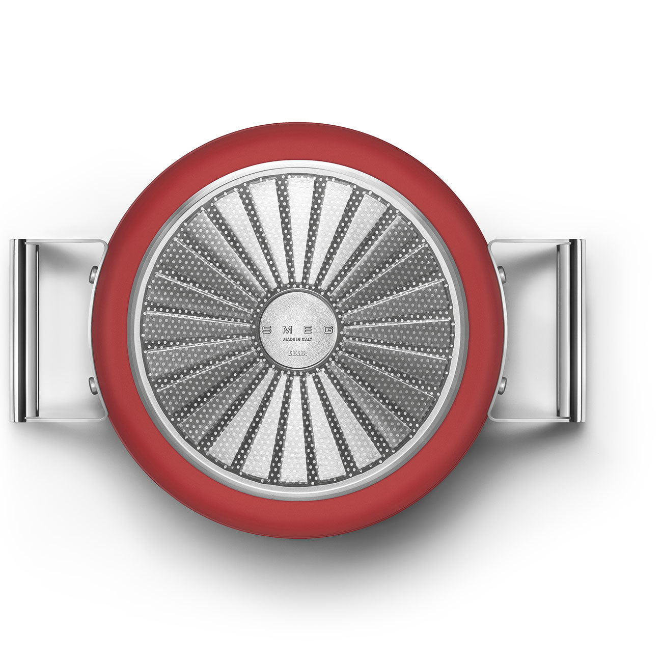 Smeg – casseruola antiaderente con due manici e coperchio stile anni 50, 24 cm