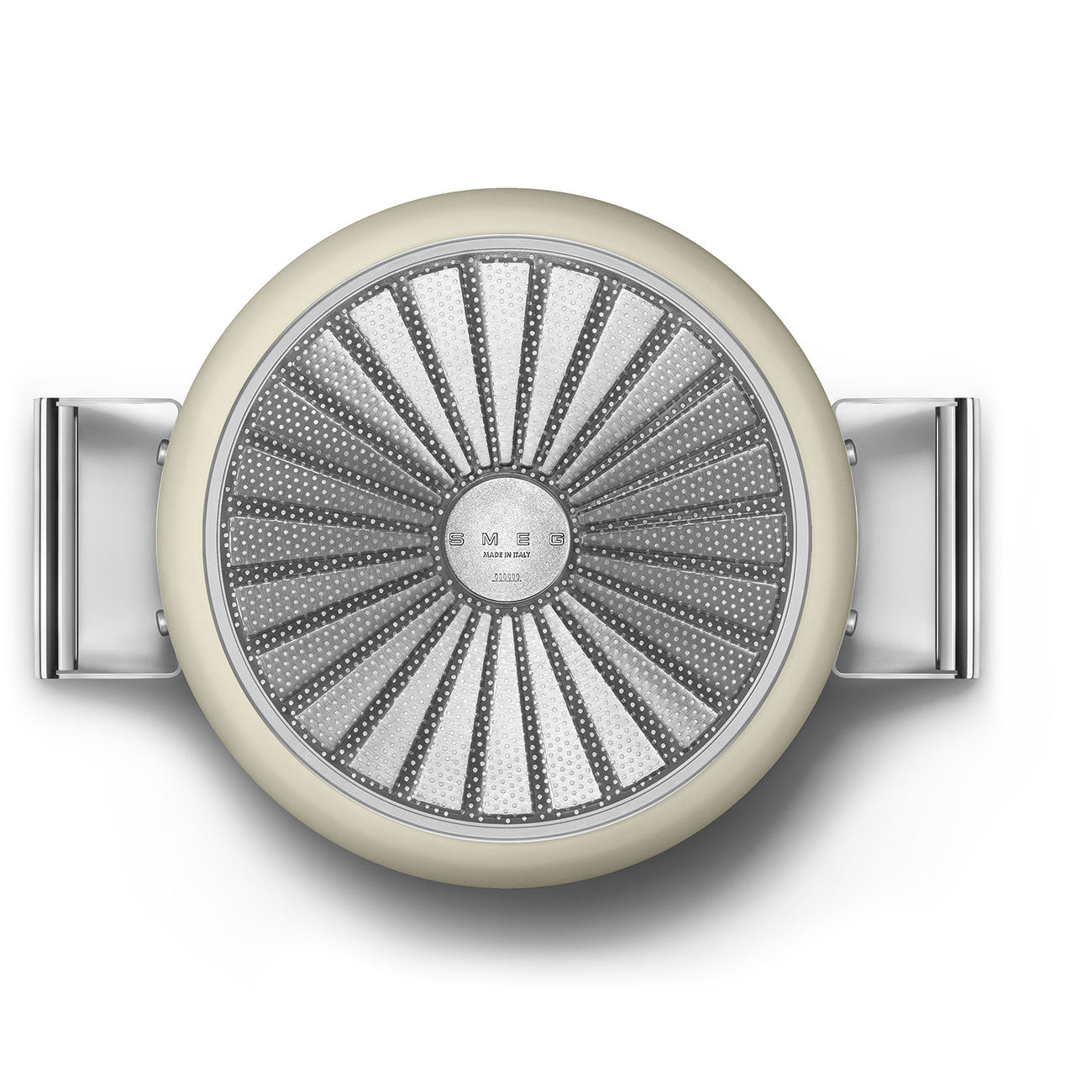 Smeg – casseruola antiaderente con due manici e coperchio stile anni 50, 26 cm