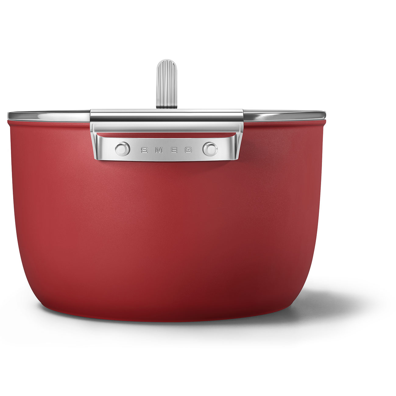 Smeg – casseruola antiaderente con due manici e coperchio stile anni 50, 26 cm