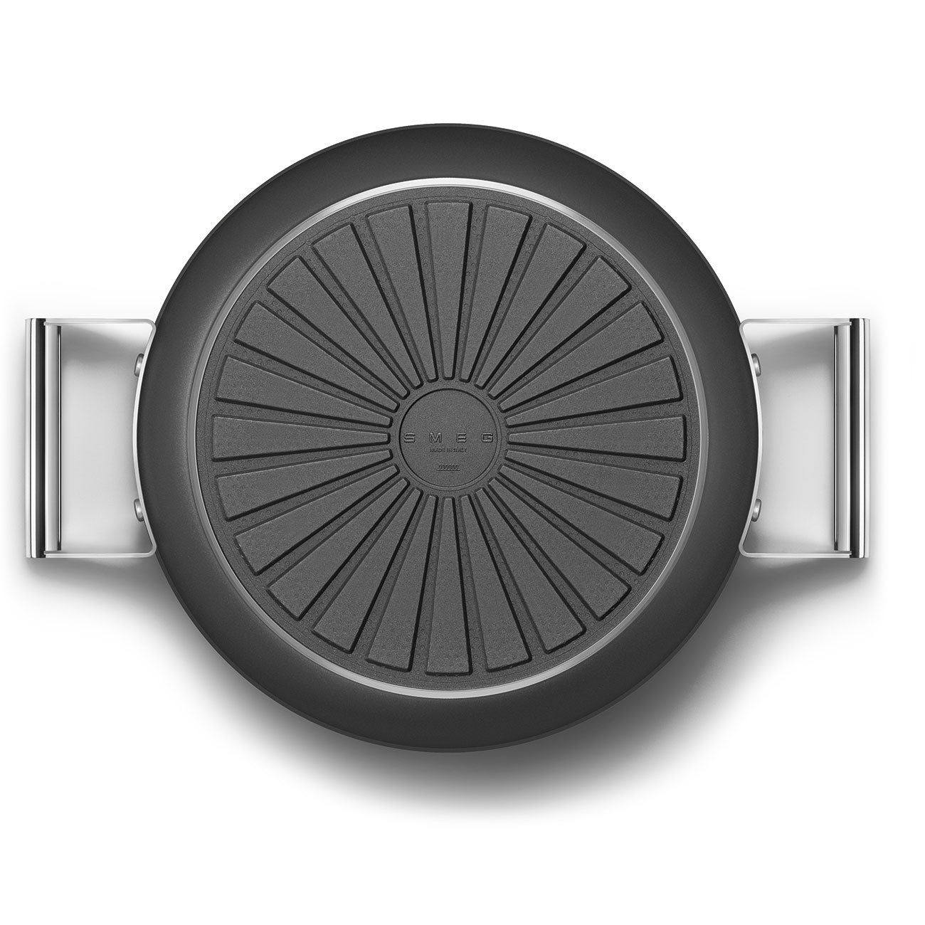 Smeg – tegame antiaderente con due manici e coperchio stile anni 50, 28 cm