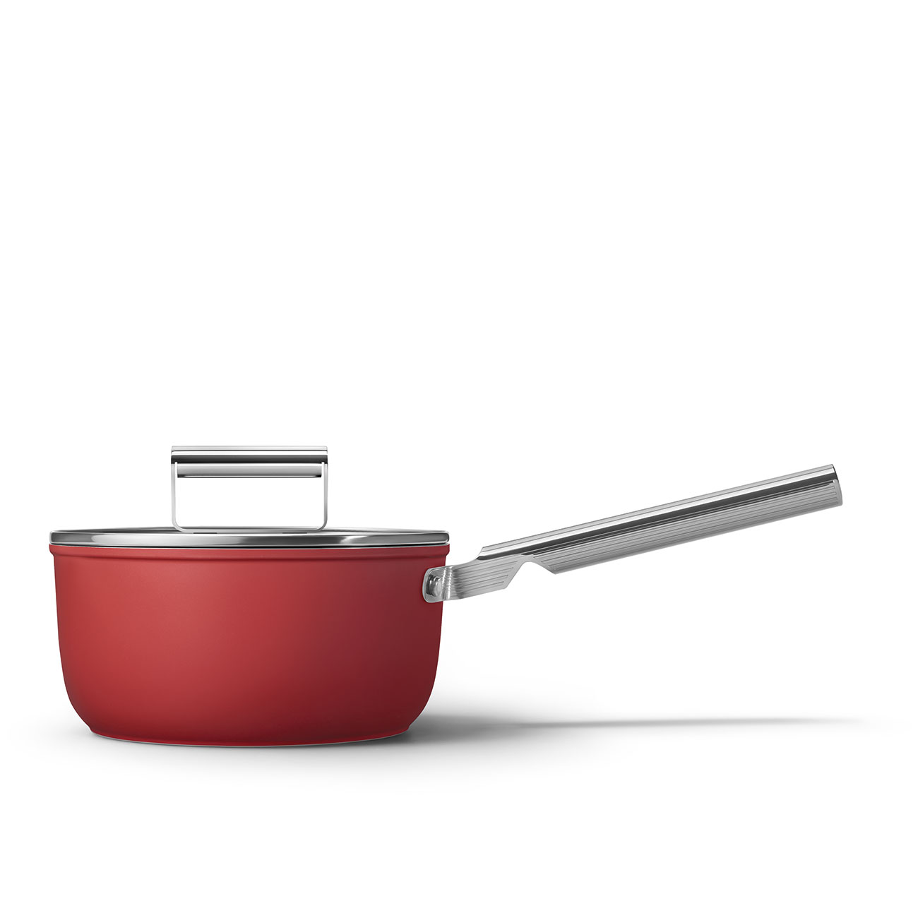 Smeg - casseruola antiaderente un manico rossa diametro 20 cm