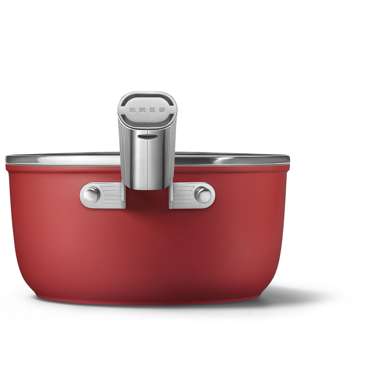 Smeg - casseruola antiaderente un manico rossa diametro 20 cm