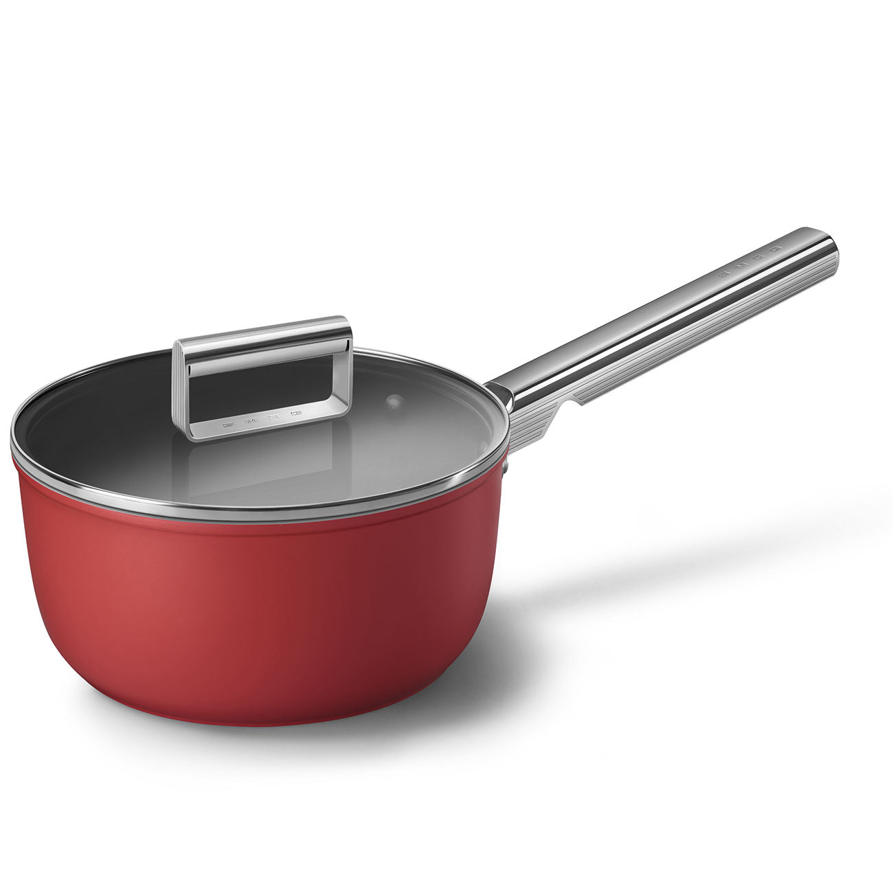 Smeg - casseruola antiaderente un manico rossa diametro 20 cm