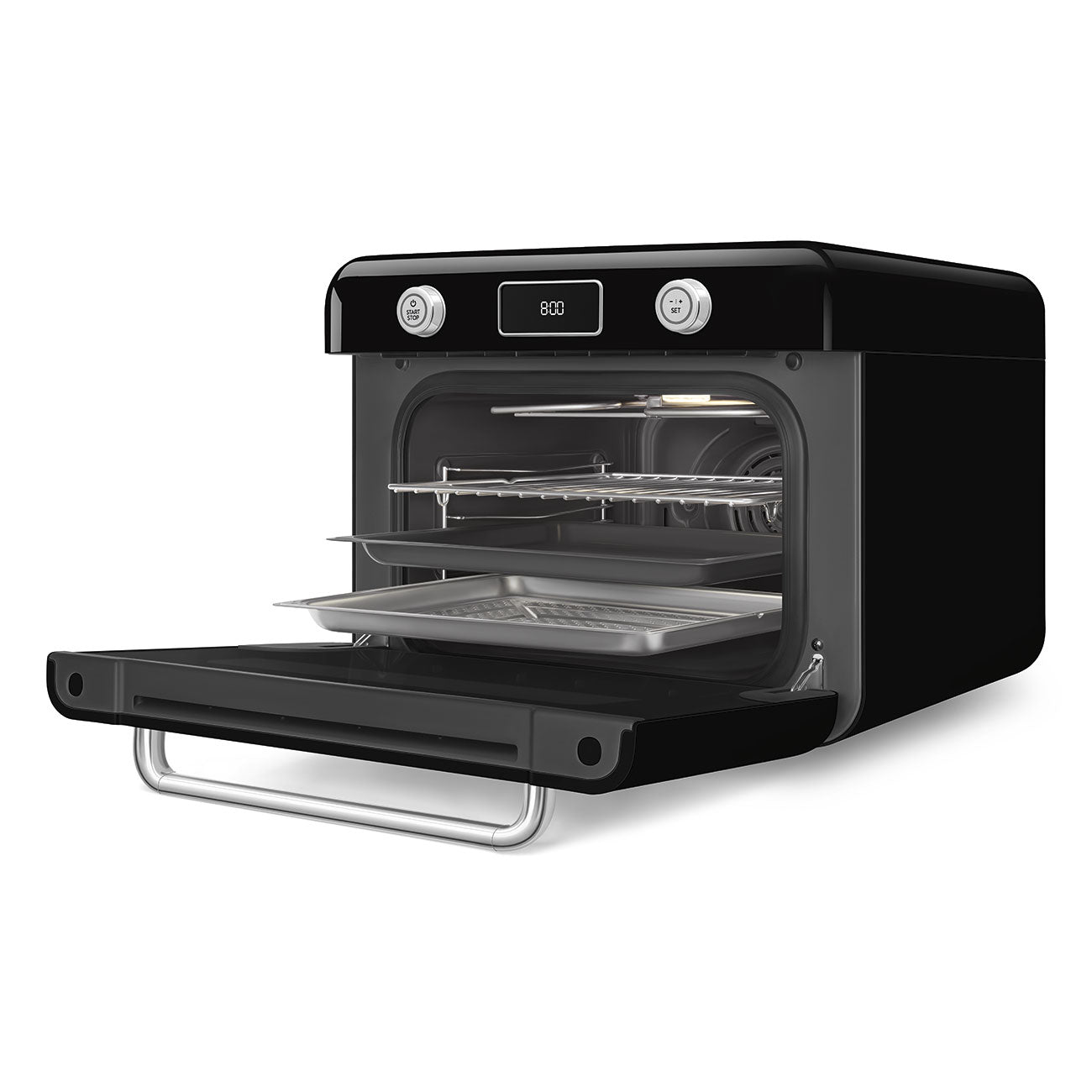 Smeg - Forno combinato a vapore da appoggio nero