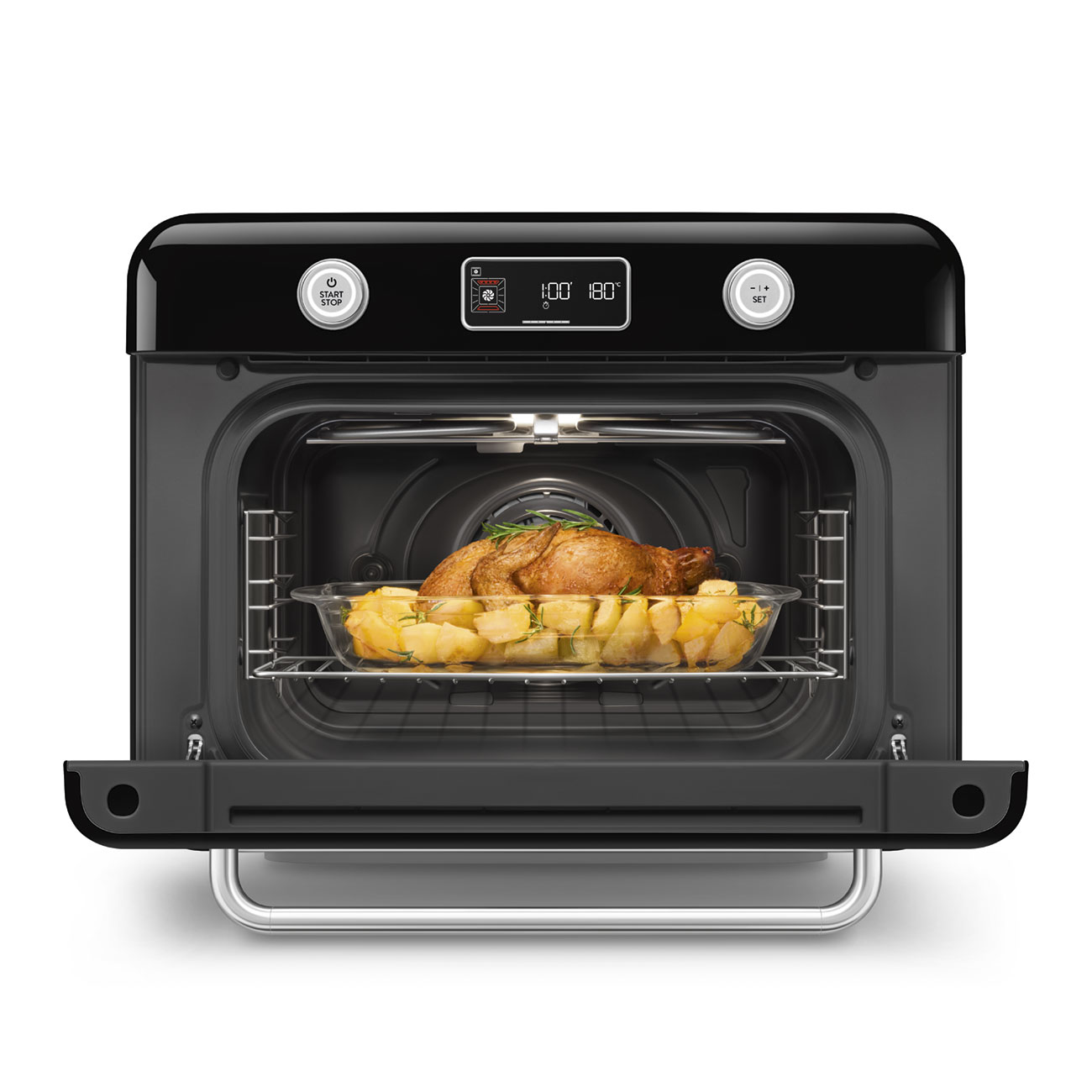 Smeg - Forno combinato a vapore da appoggio nero