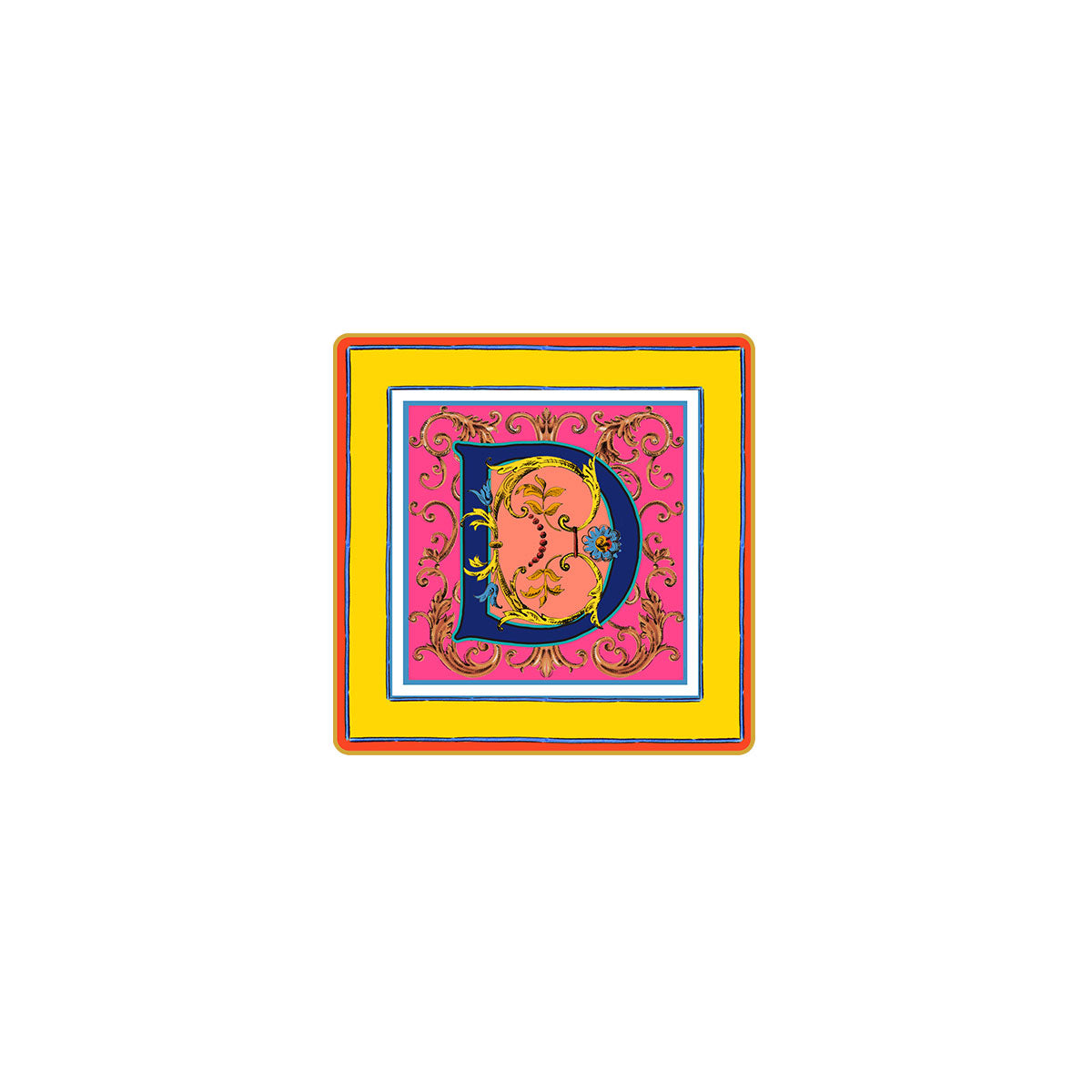 Baci Milano - svuotatasche in porcellana linea Ortigia alfabeto 15x15cm