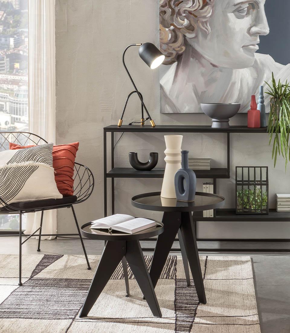 L'oca nera - vaso bottiglia in porcellana blu 11x6x25 cm