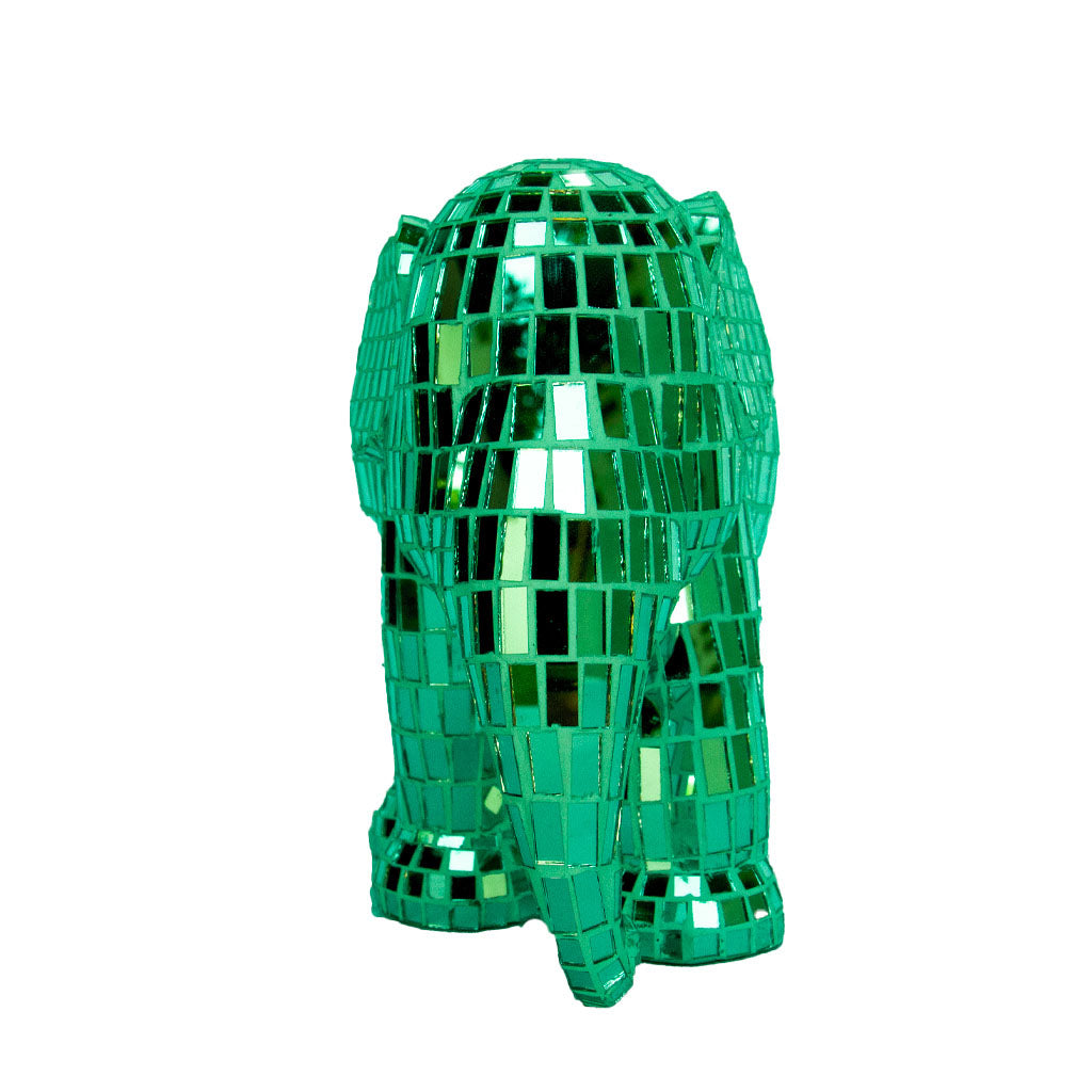 Elephant parade - statua elefante disco verde 15cm
