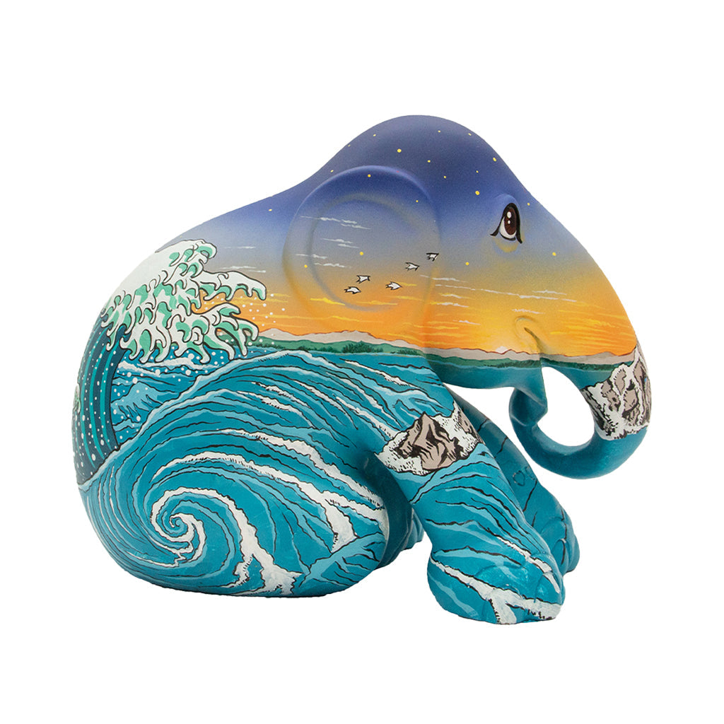 Elephant parade - statua elefante seduto marea serale 10cm