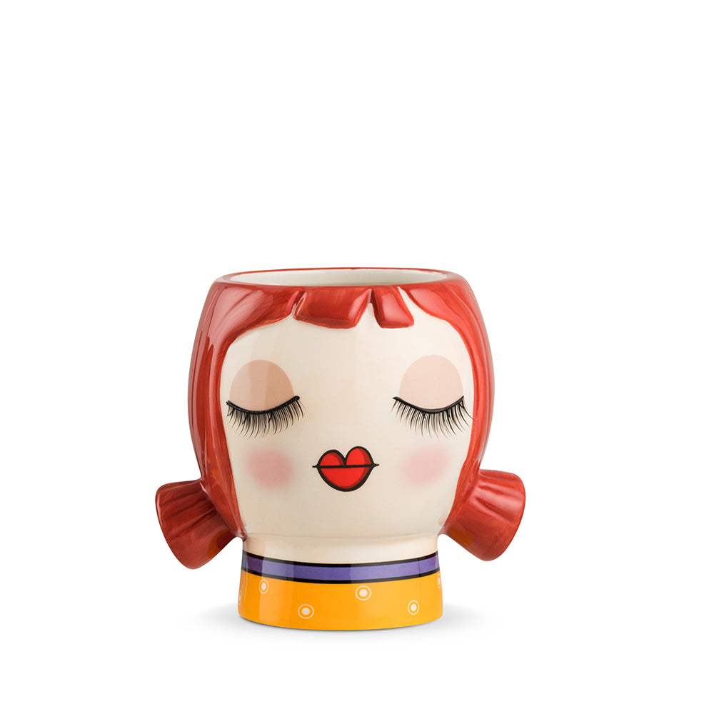 Egan - Vaso porta piante Le Pupazze Amelie rosso 12x11cm