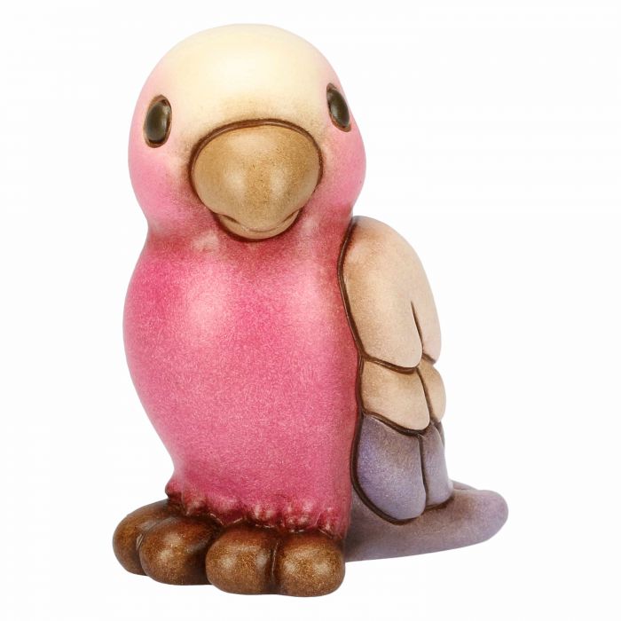Thun - pappagallo dolce rosa piccolo in ceramica 7x4x8,5(h) cm