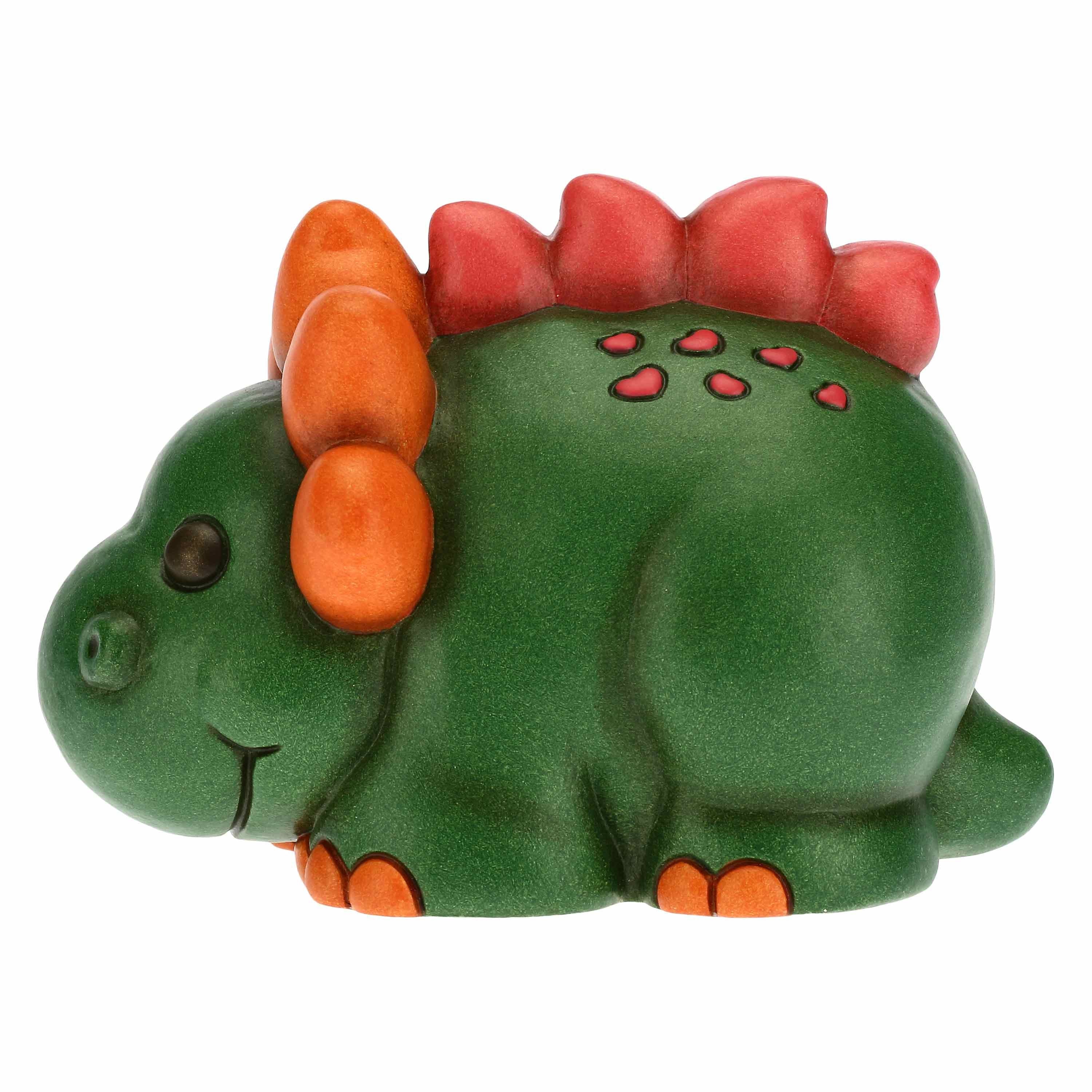 Thun - Dinosauretto sorridente piccolo in ceramica 11,8x8,2x8 cm h