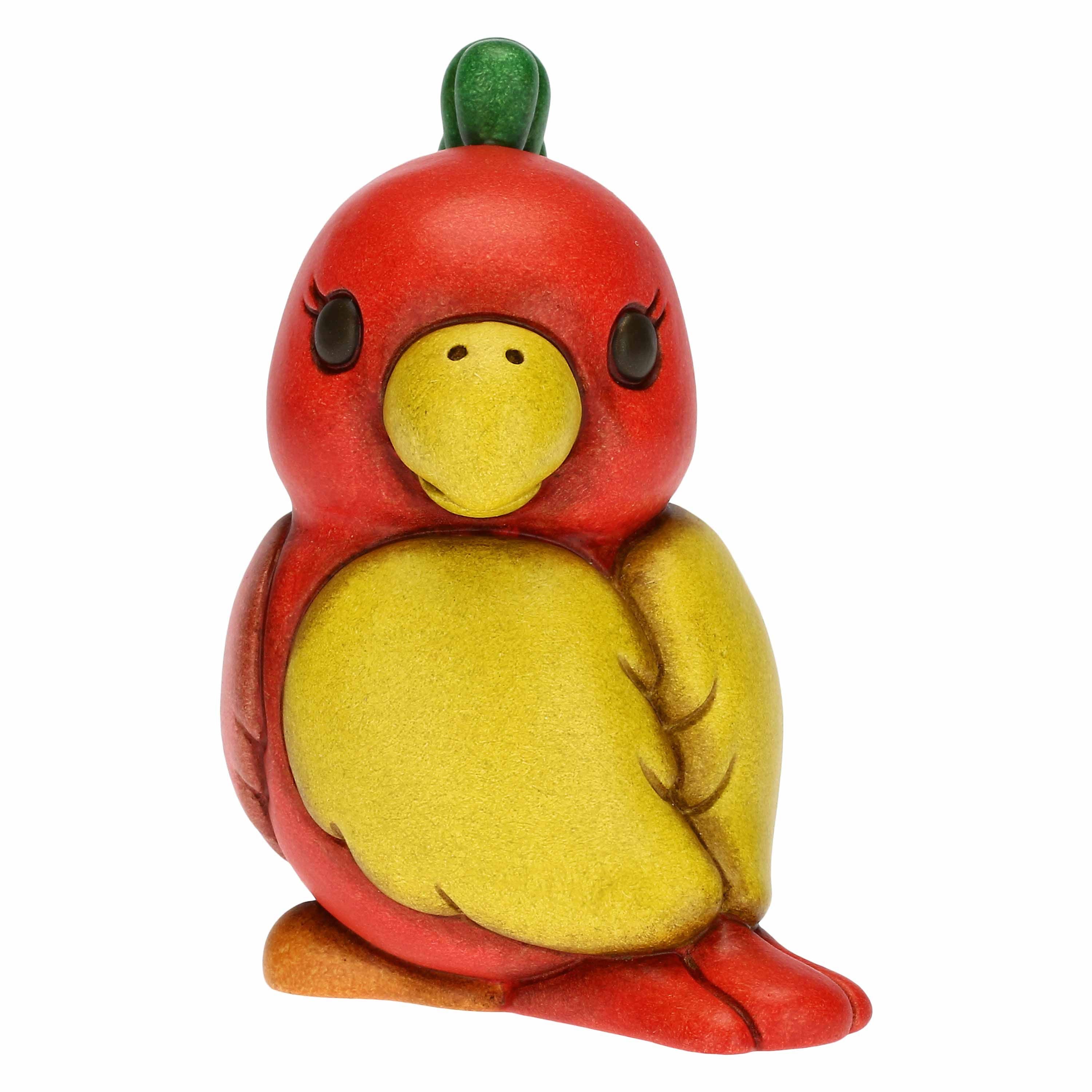 Thun - pappagallo felice piccolo in ceramica 6,5x5,3x8,5 cm h