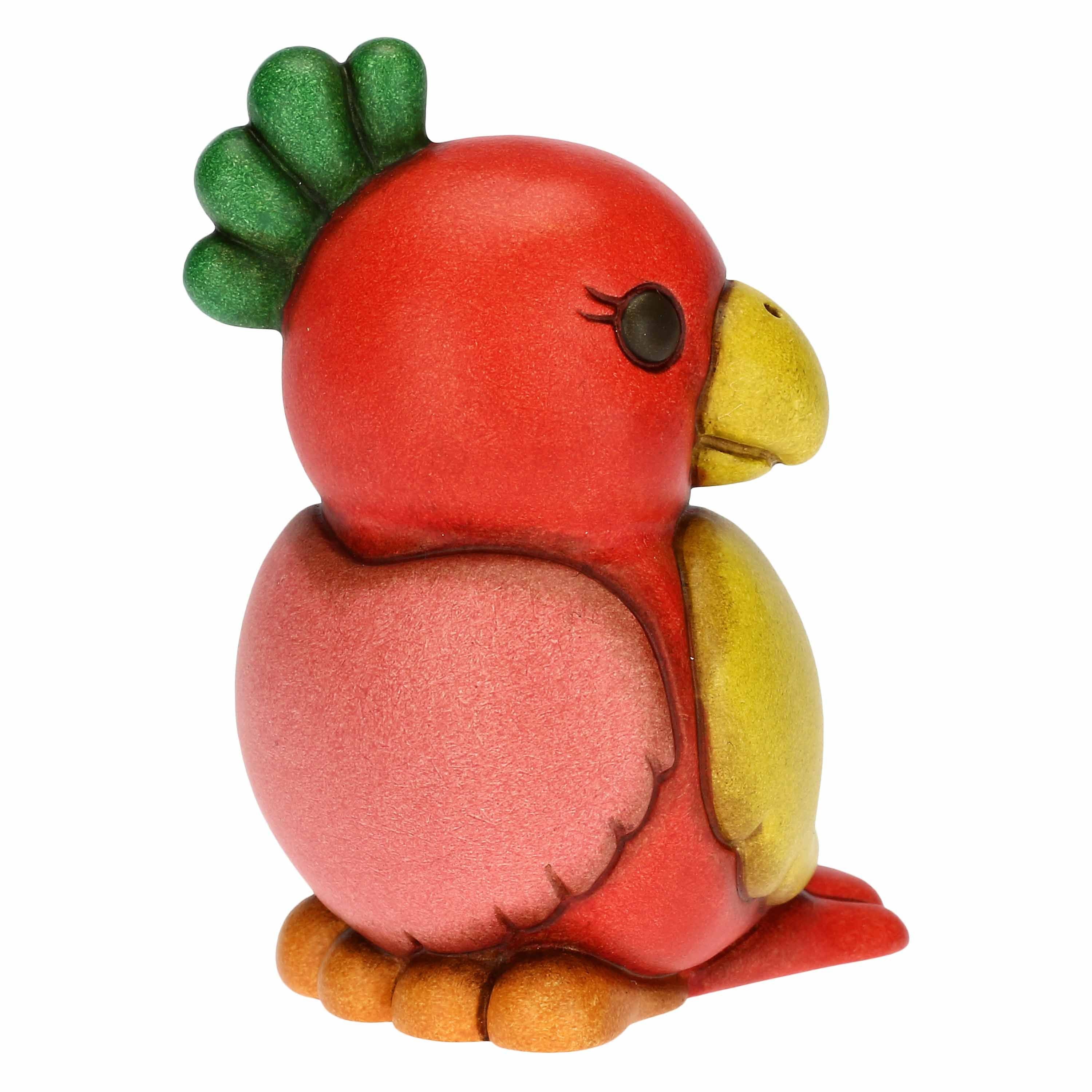 Thun - pappagallo felice piccolo in ceramica 6,5x5,3x8,5 cm h