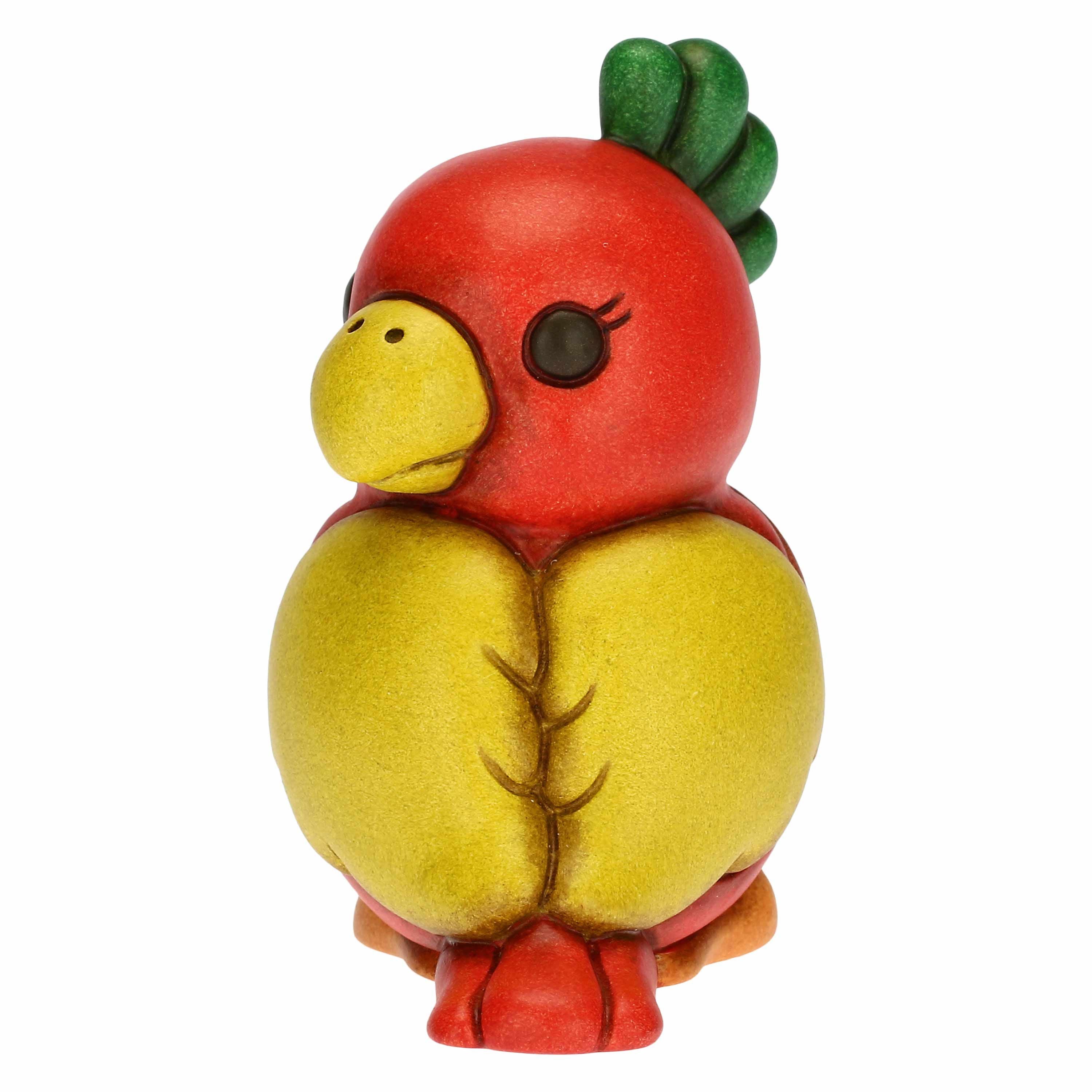 Thun - pappagallo felice piccolo in ceramica 6,5x5,3x8,5 cm h