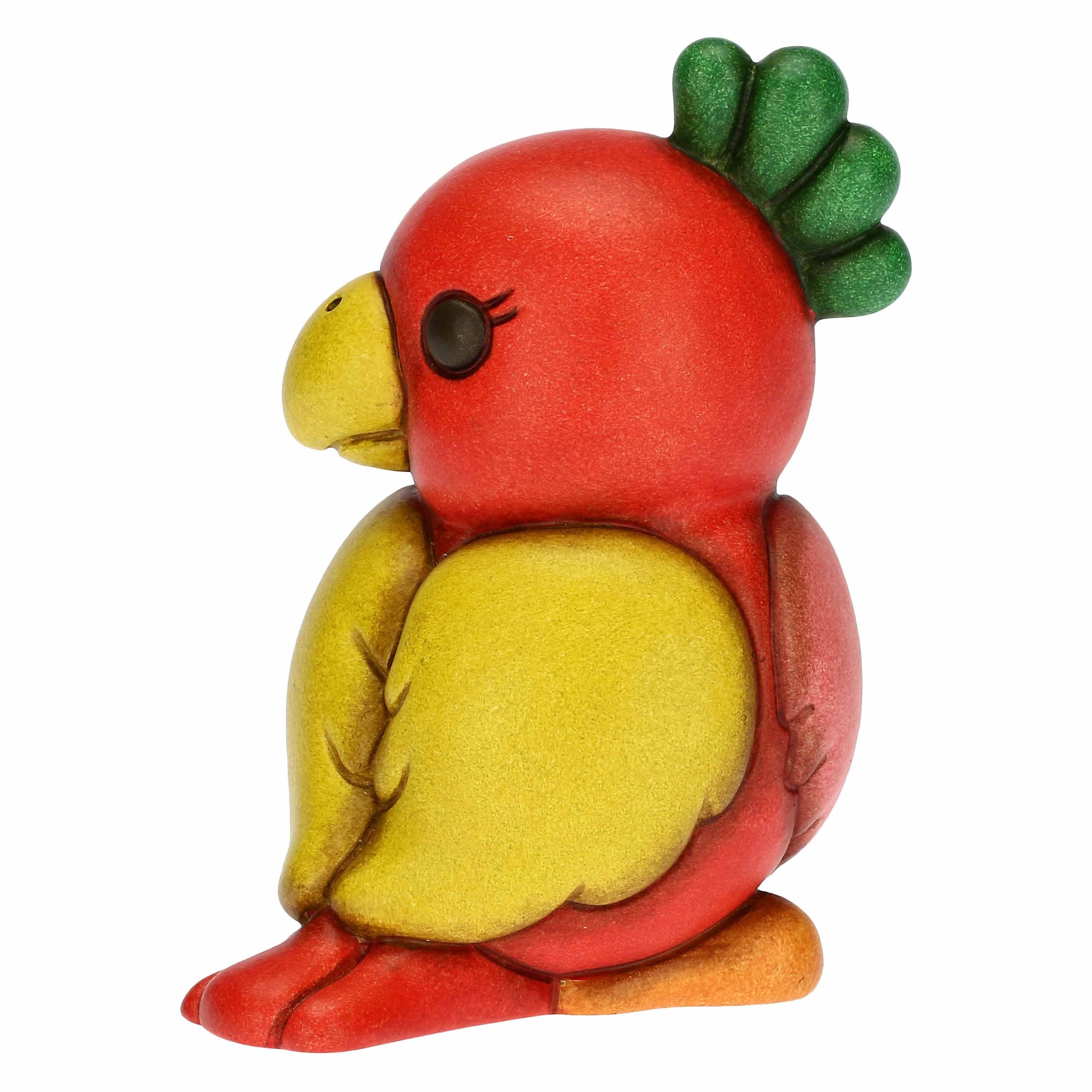 Thun - pappagallo felice piccolo in ceramica 6,5x5,3x8,5 cm h