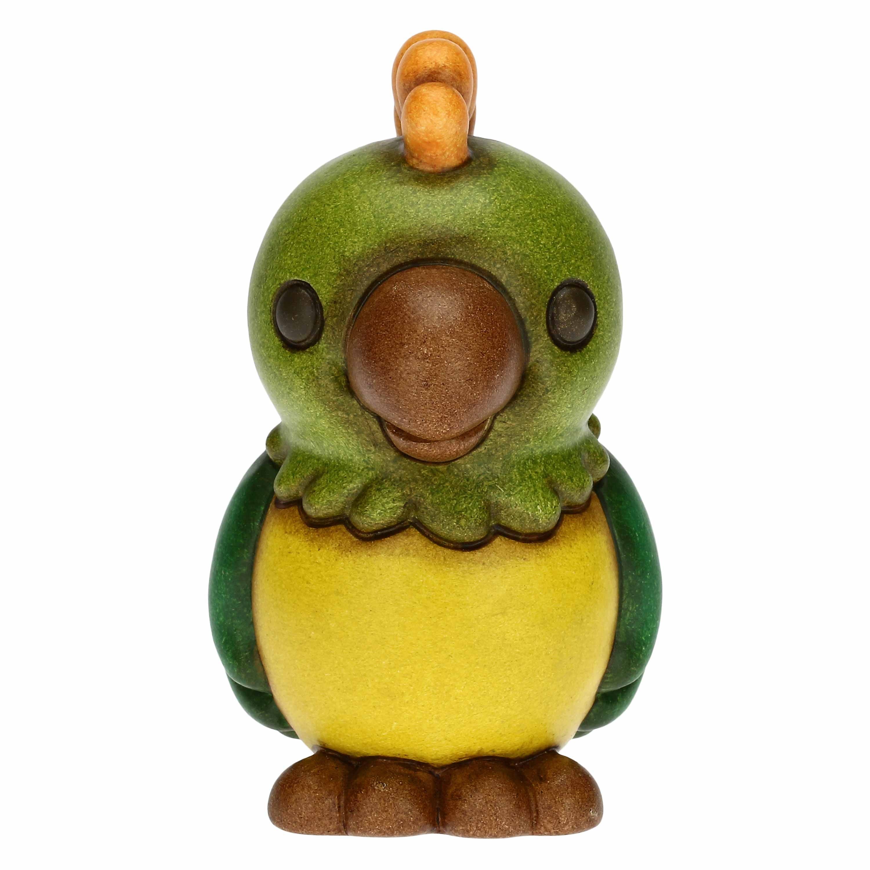 Thun - Pappagallo allegro piccolo Linea YUCATAN in ceramica 6,5x5,3x8,5 cm h