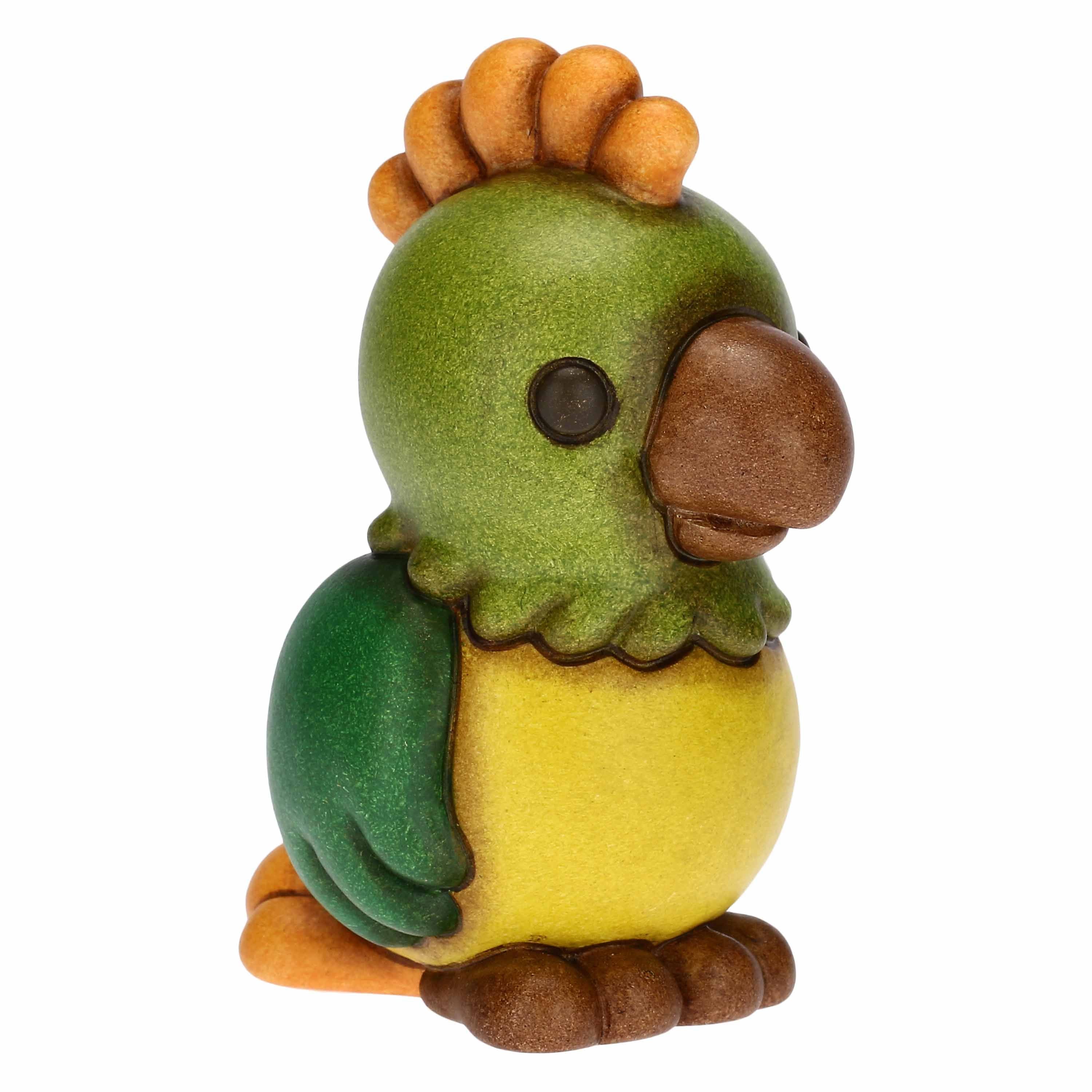 Thun - Pappagallo allegro piccolo Linea YUCATAN in ceramica 6,5x5,3x8,5 cm h