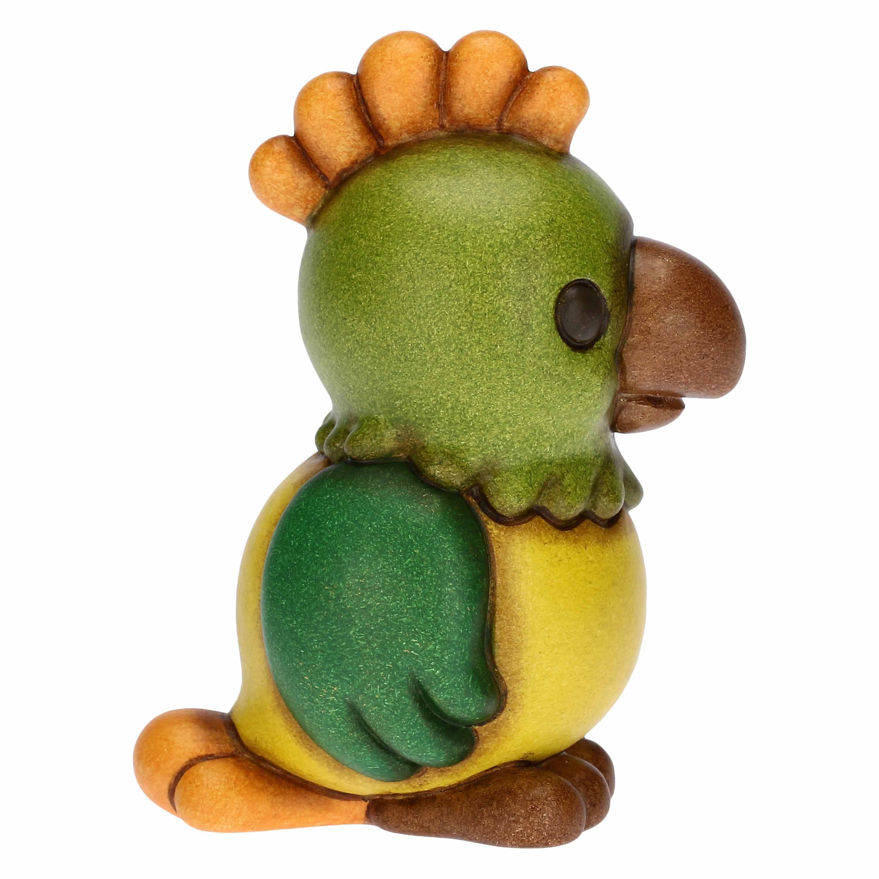 Thun - Pappagallo allegro piccolo Linea YUCATAN in ceramica 6,5x5,3x8,5 cm h