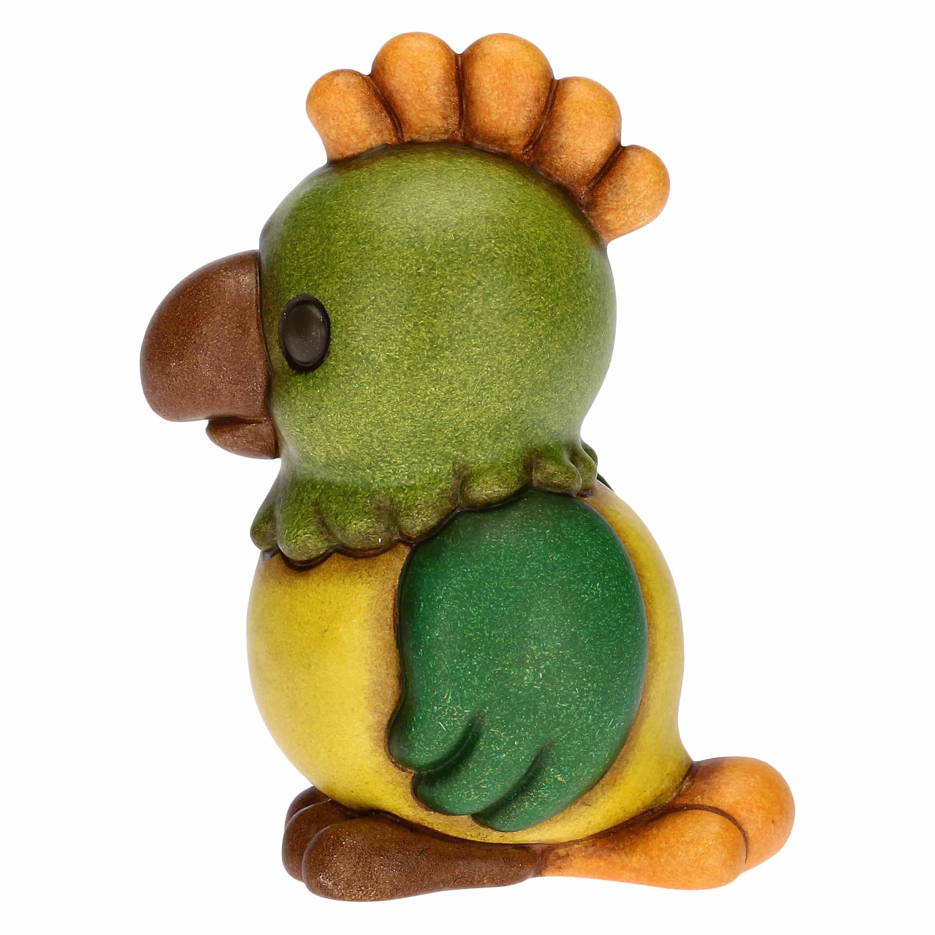 Thun - Pappagallo allegro piccolo Linea YUCATAN in ceramica 6,5x5,3x8,5 cm h