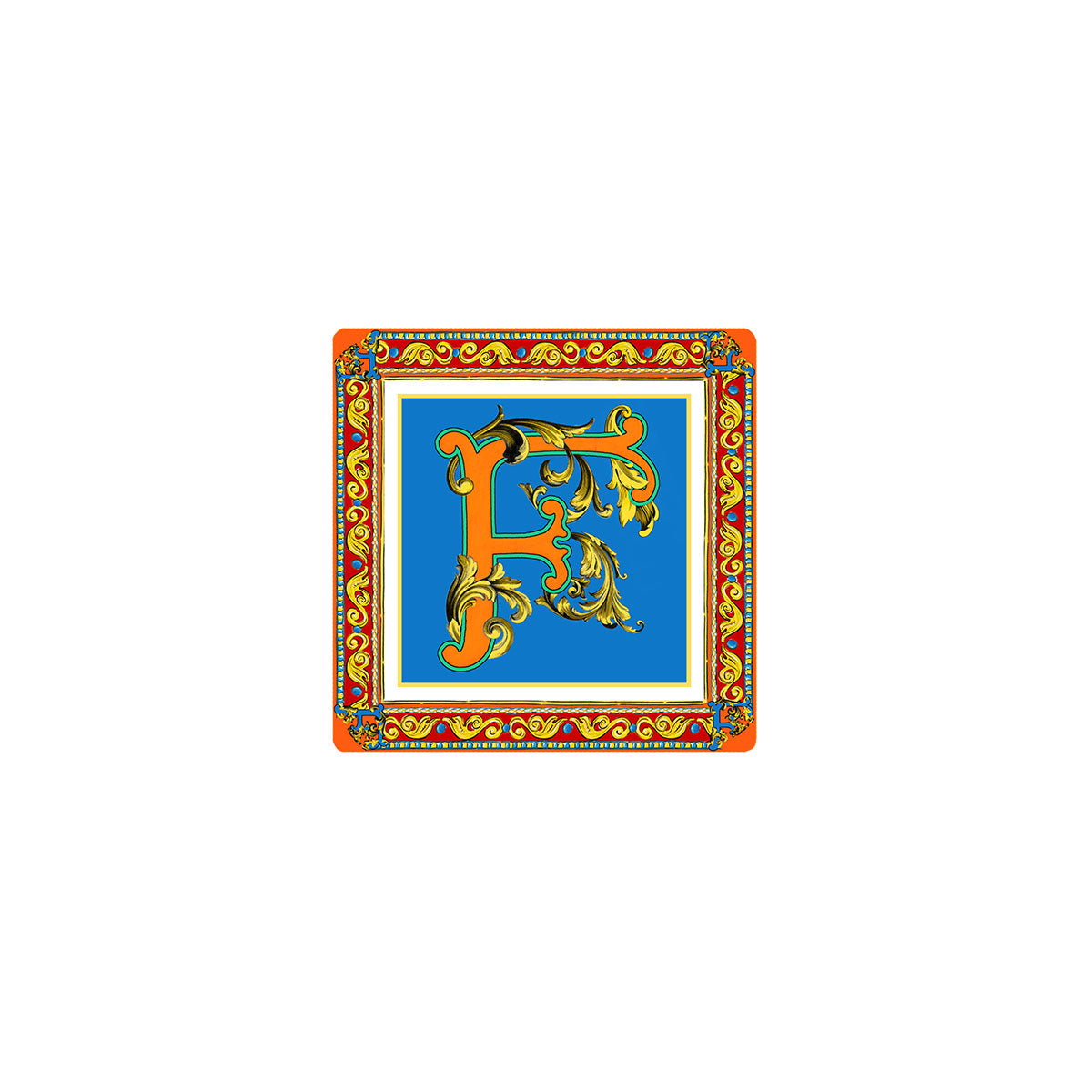 Baci Milano - svuotatasche in porcellana linea Ortigia alfabeto 15x15cm