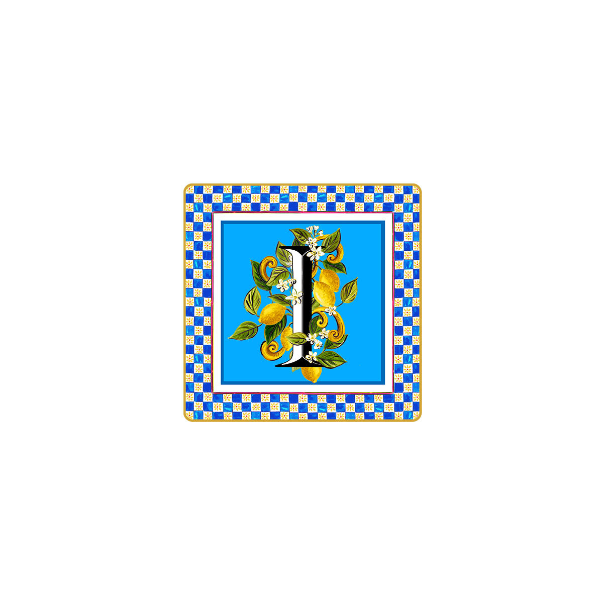 Baci Milano - svuotatasche in porcellana linea Ortigia alfabeto 15x15cm