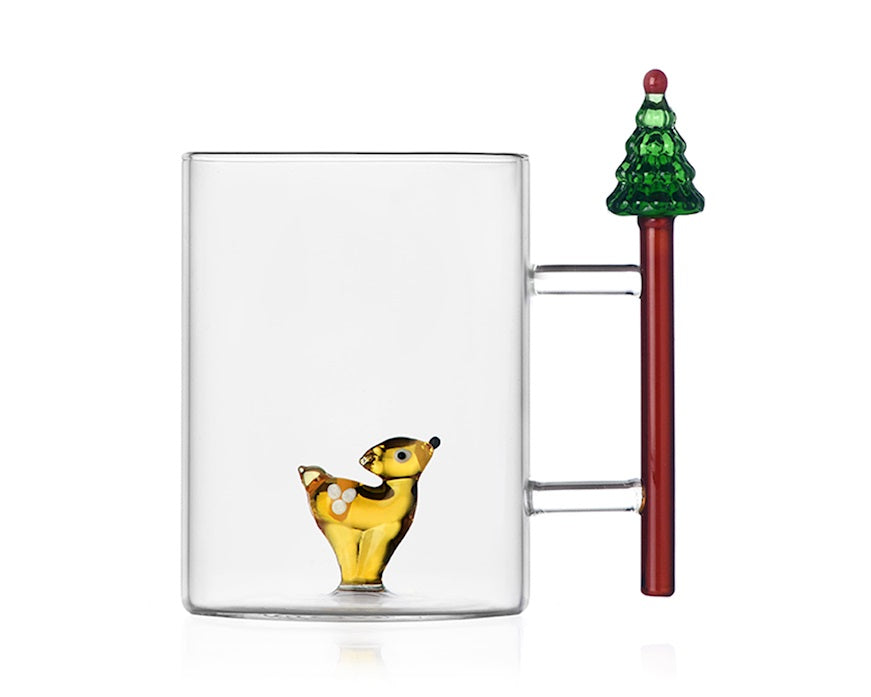 Ichendorf - mug in vetro Cervo e Albero di Natale Woodland Tales