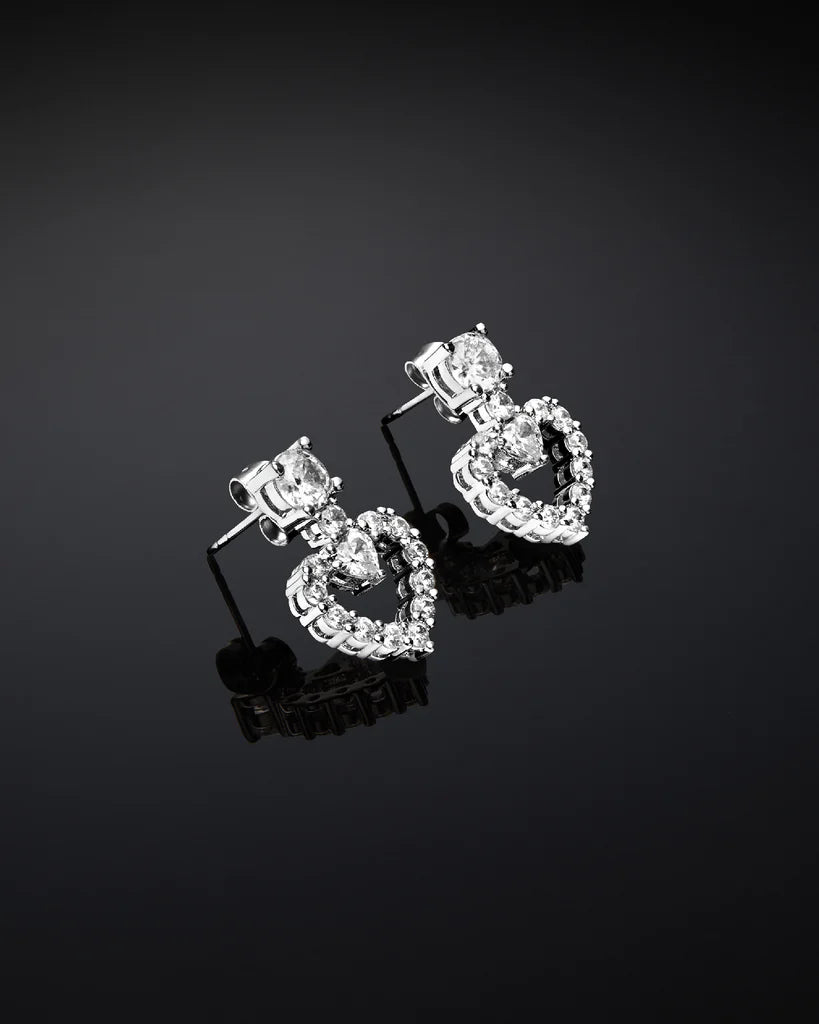 Orecchini Chiara Ferragni Cuori Pendenti Infinity Love Diamond Heart J19AVG09