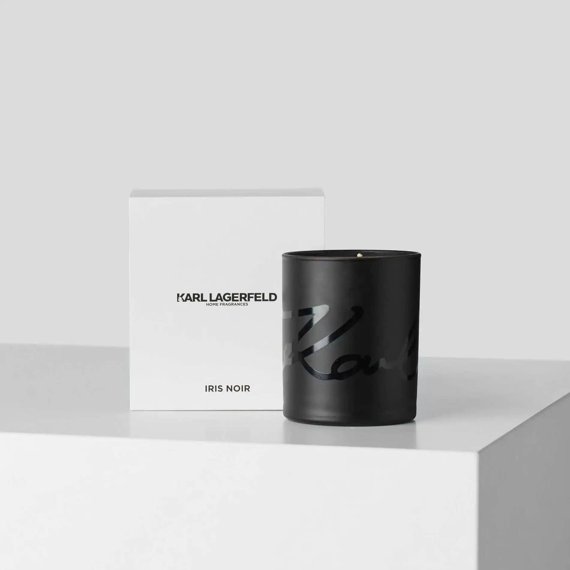 Karl lagerfeld - candela profumata in vetro - iris nero 230g