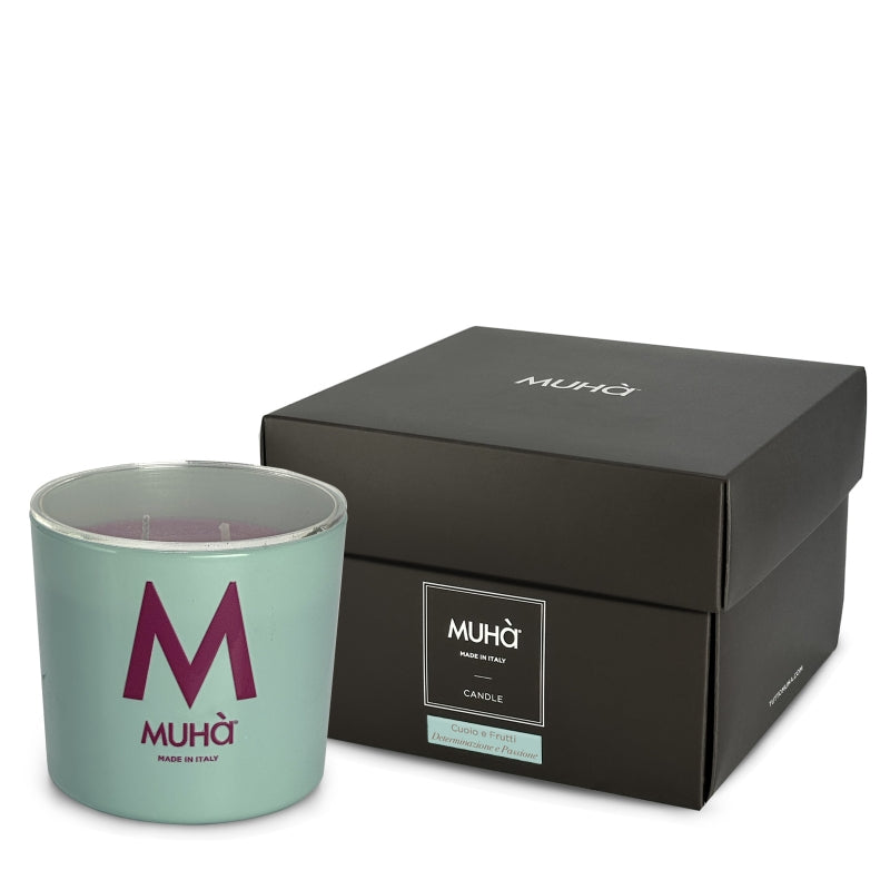 Muhà - candela Profumata in Vetro - Cuoio e Frutti 270g