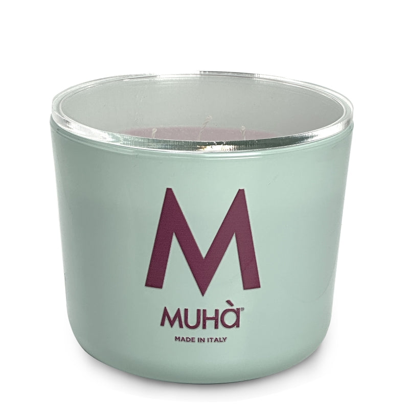 Muhà - candela Profumata in Vetro - Cuoio e Frutti 500g