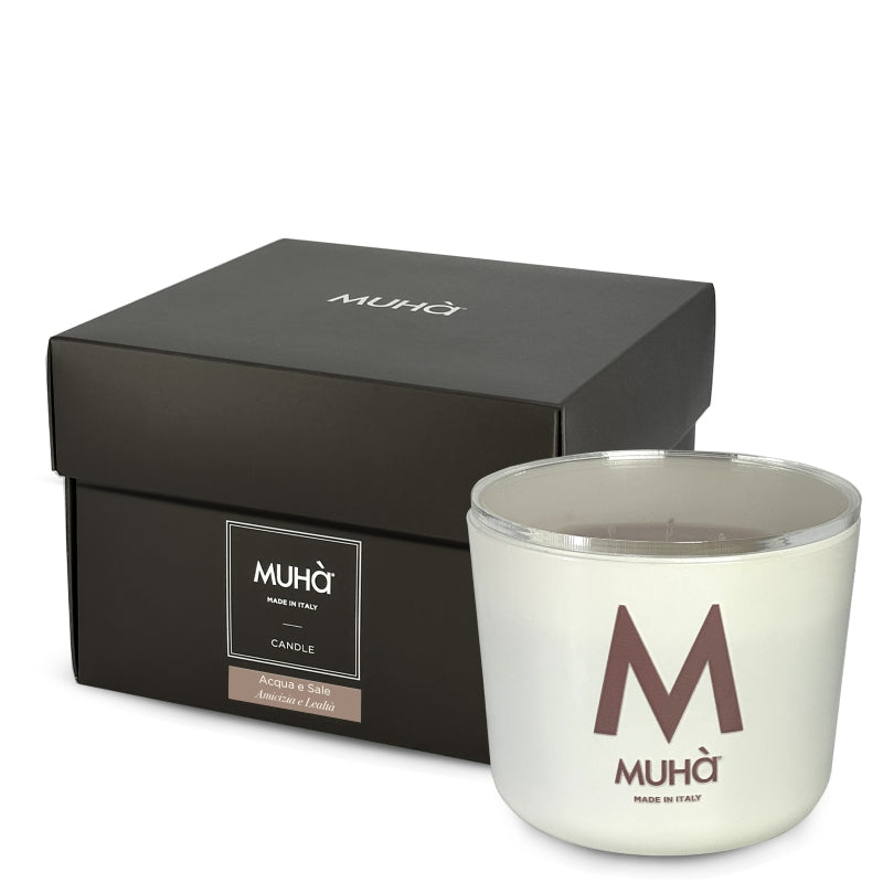Muhà - candela Profumata in Vetro - Acqua e Sale 500g