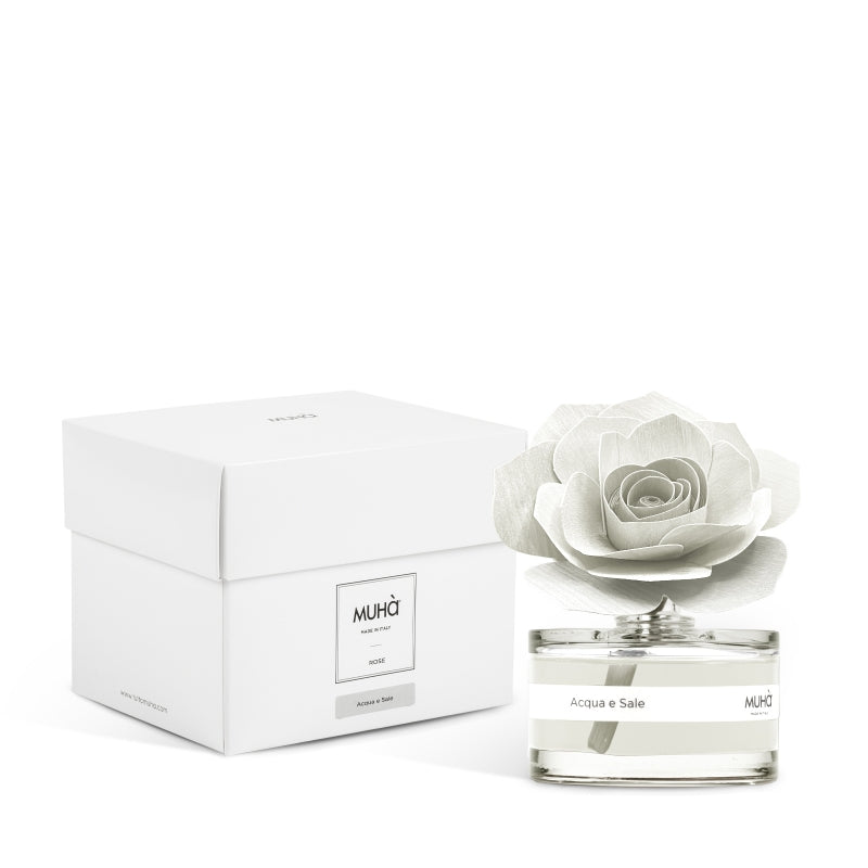 Muhà - profumatore d'ambiente rosa diffuser - acqua e sale 50ml