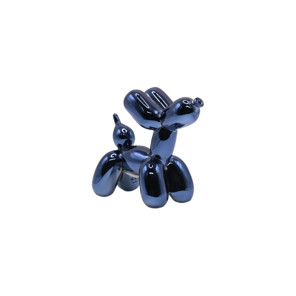 Mamime pet - statua cane palloncino in piedi blu 8cm
