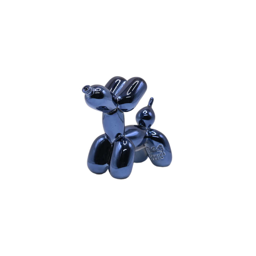 Mamime pet - statua cane palloncino in piedi blu 8cm