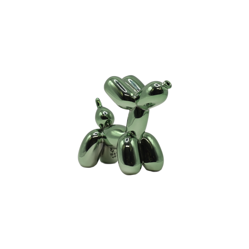 Mamime pet - staua cane palloncino in piedi verde 8cm
